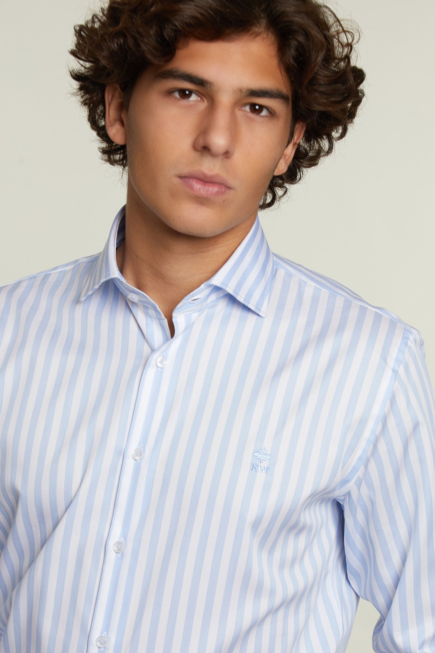 CUSTOM FIT STRIPED SHIRT BLUE/WHITE 4