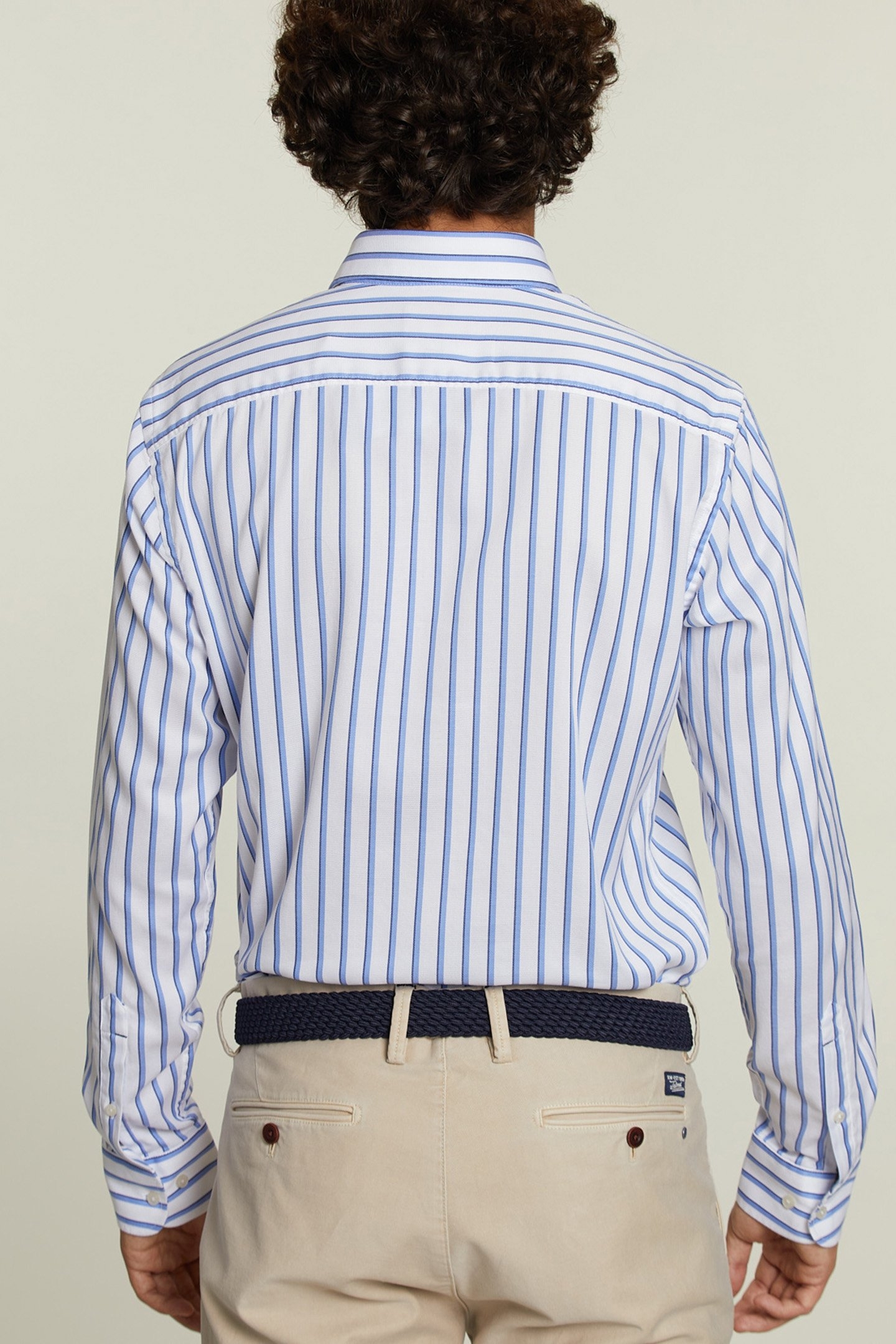 CUSTOM FIT STRIPED SHIRT BLUE/WHITE 2