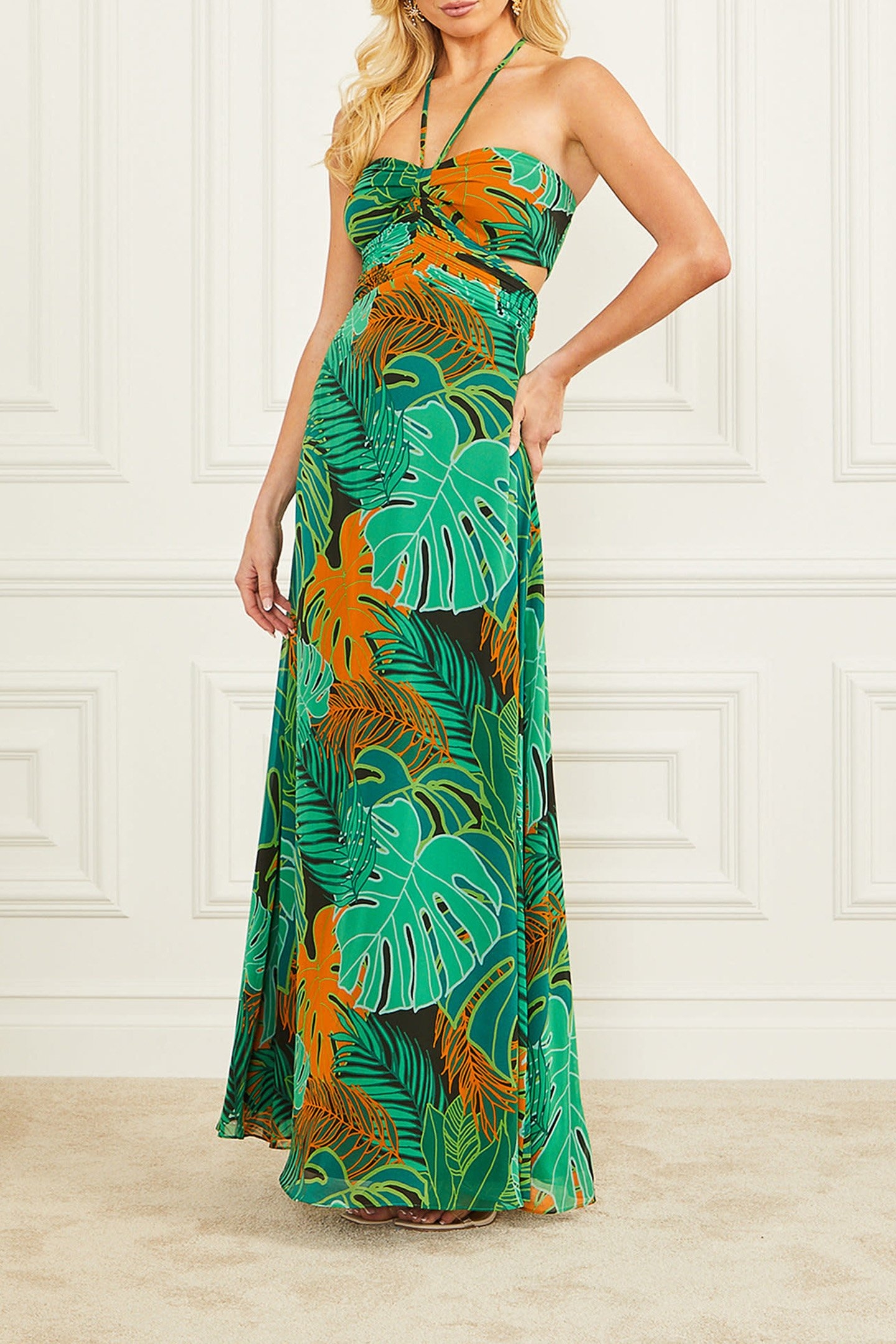 AMAZON SL MAXI DRESS AMAZON LEAF 5