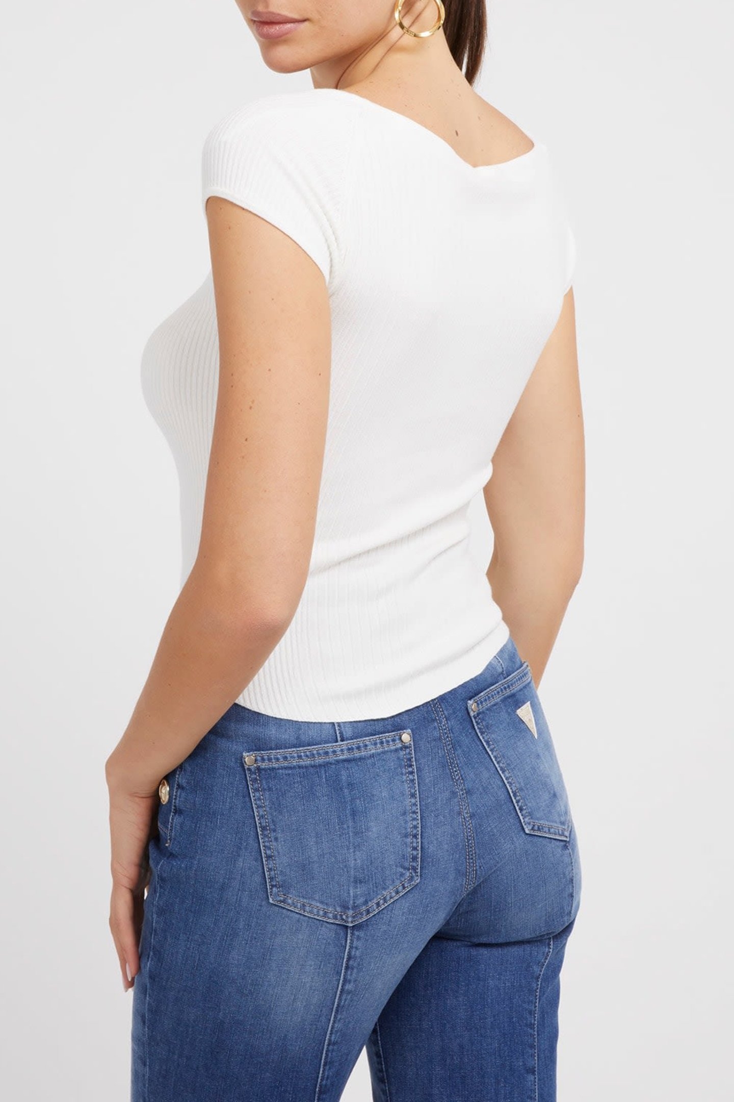 SS COLINE SWTR TOP CREAM WHITE 2