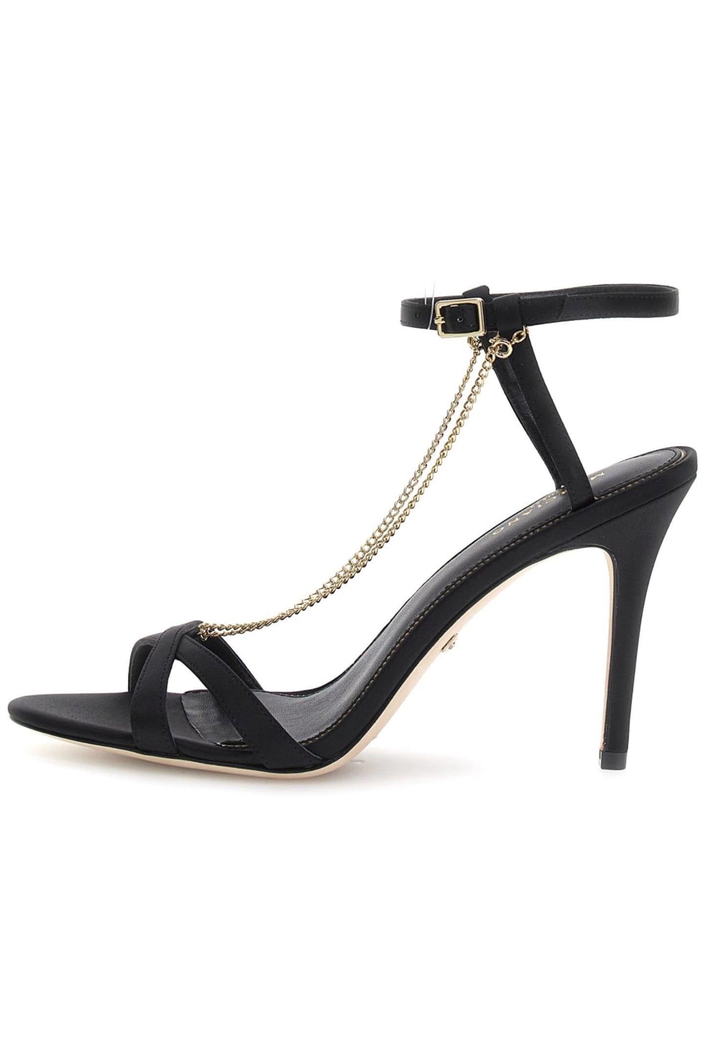 METAL CHAIN SANDAL JET BLACK A996 6