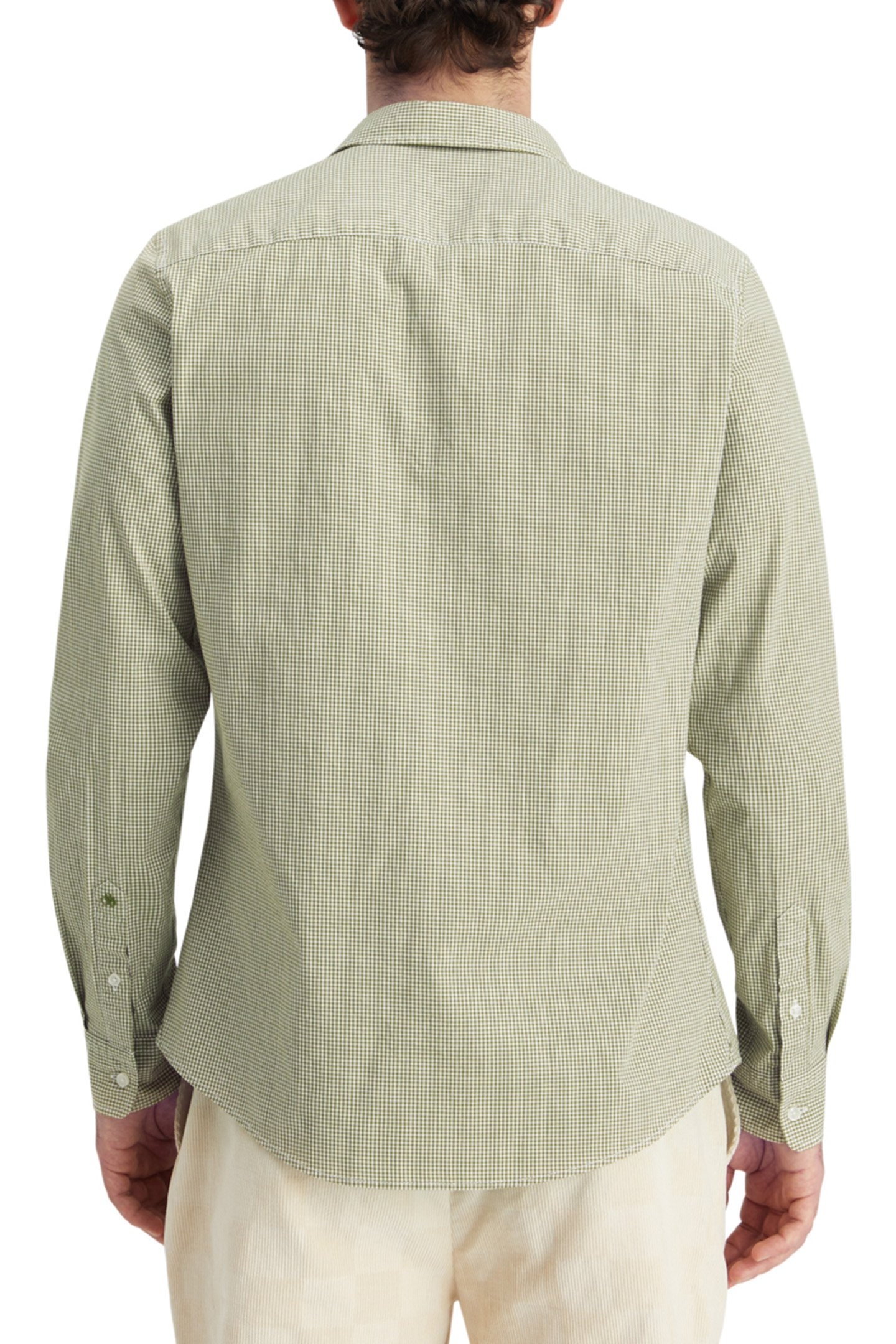 SEASONAL ESSENTIALS POPLIN CHECKED SHIRT GREEN CHECK 2