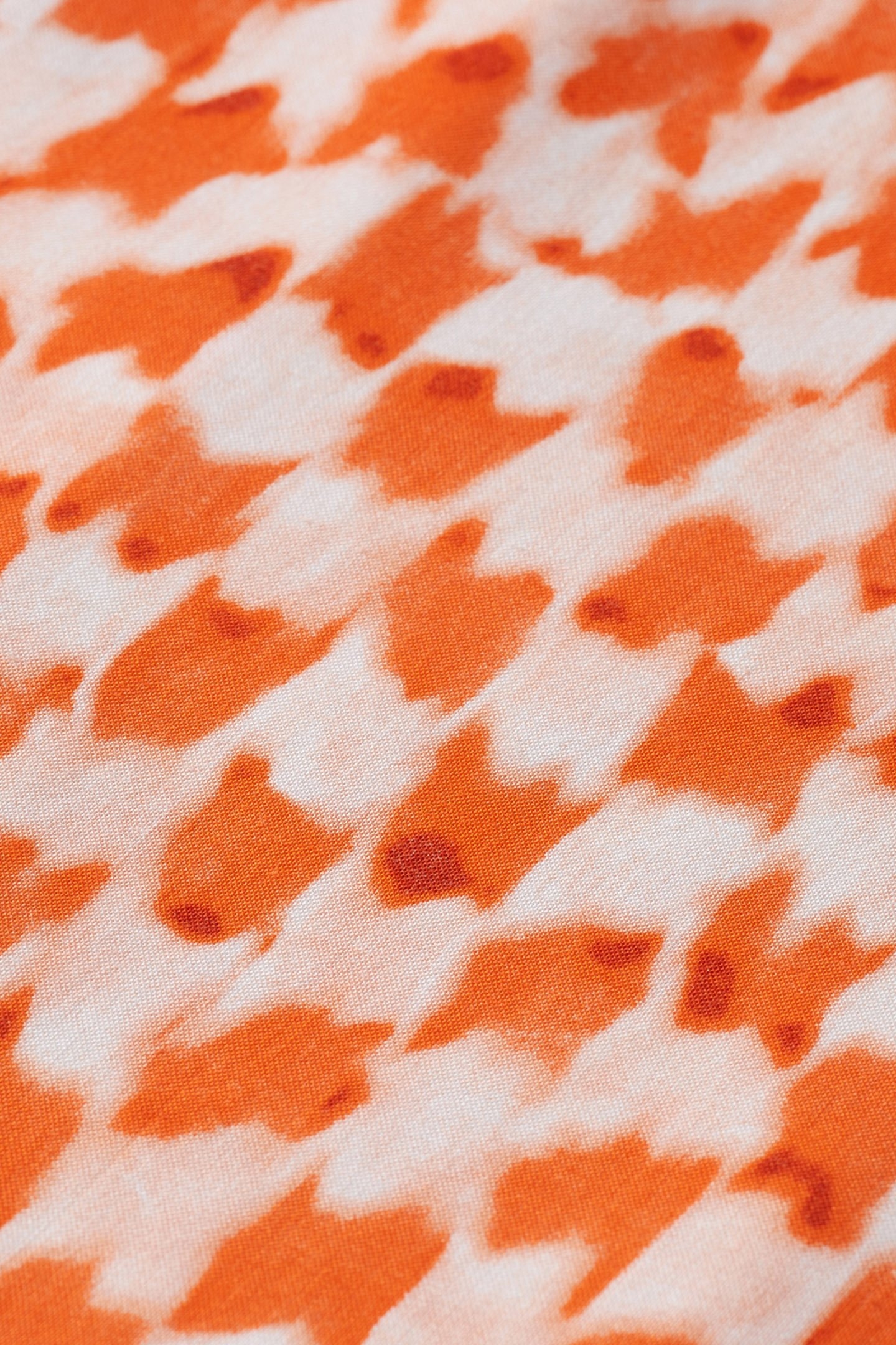 PRINTED CAMP COLLAR SHIRT ORANGE DYERCHECKER AOP 3