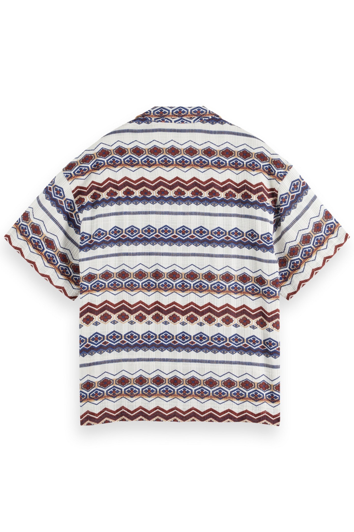 STRUCTURED PRINTED STRIPE SHIRT RED BLUE MULTI 5