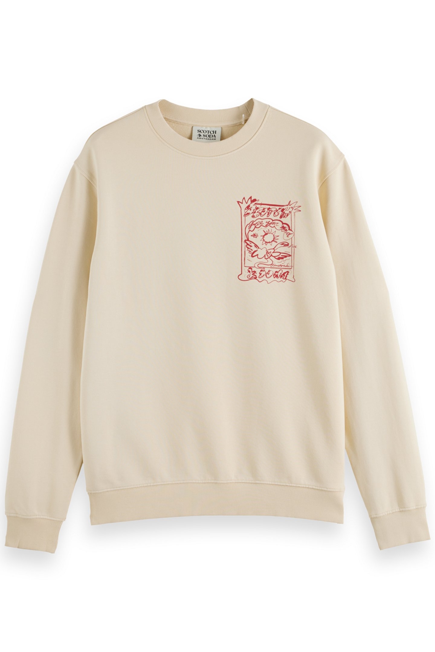 FRONT CHEST ARTWORK SWEATSHIRT PARCHMENT 4