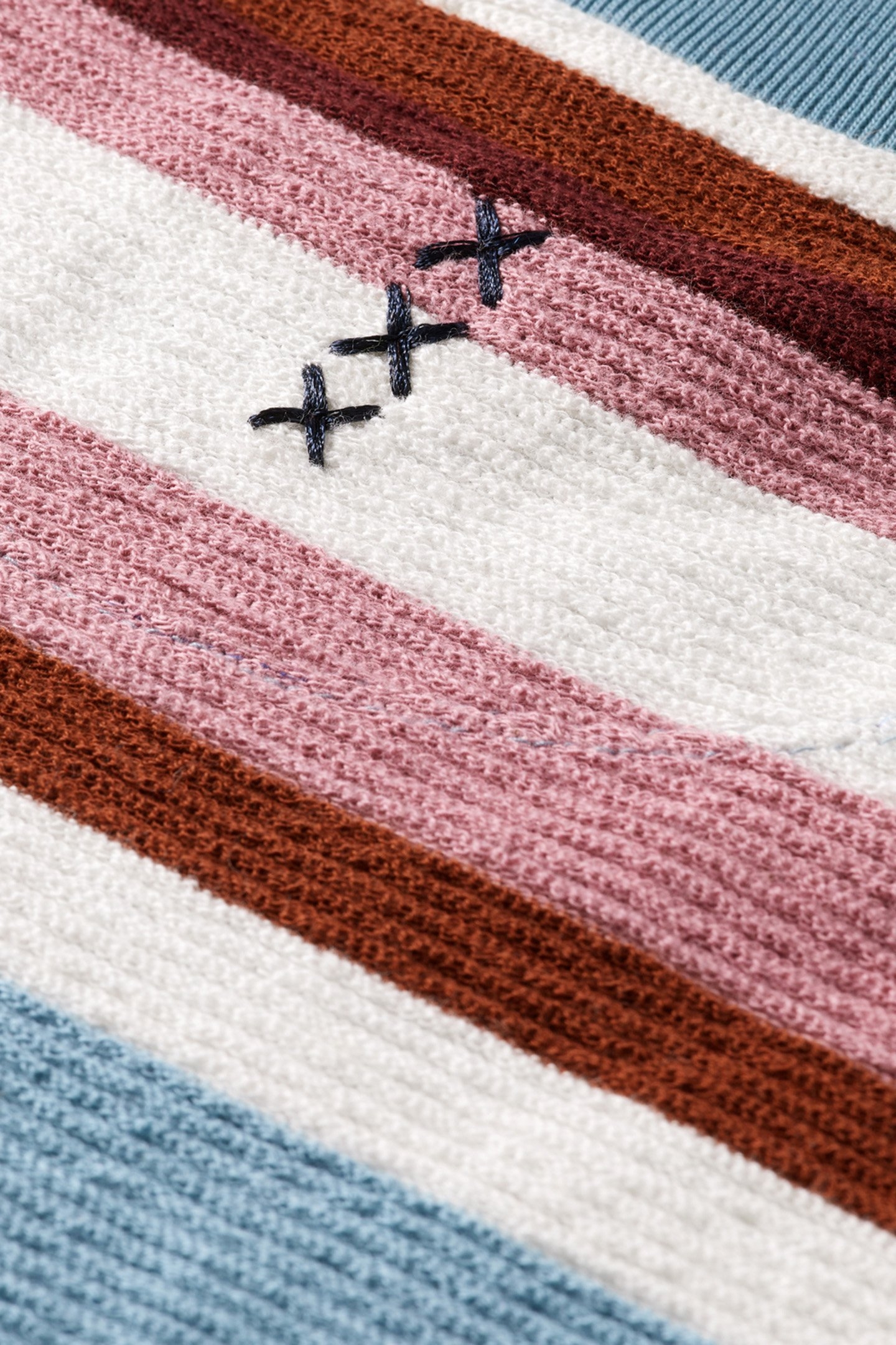 RELAXED FIT TEXTURED STRIPED T-SHIRT MULTI STRIPE 3