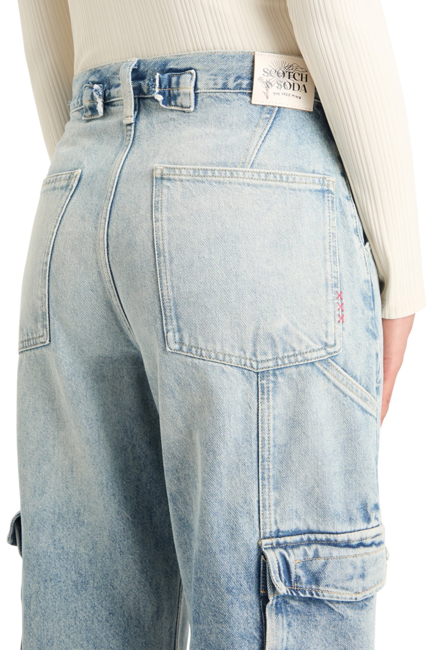 THE DEEP LOW RISE LOOSE CARGO JEANS -ROLLING ROAD 7