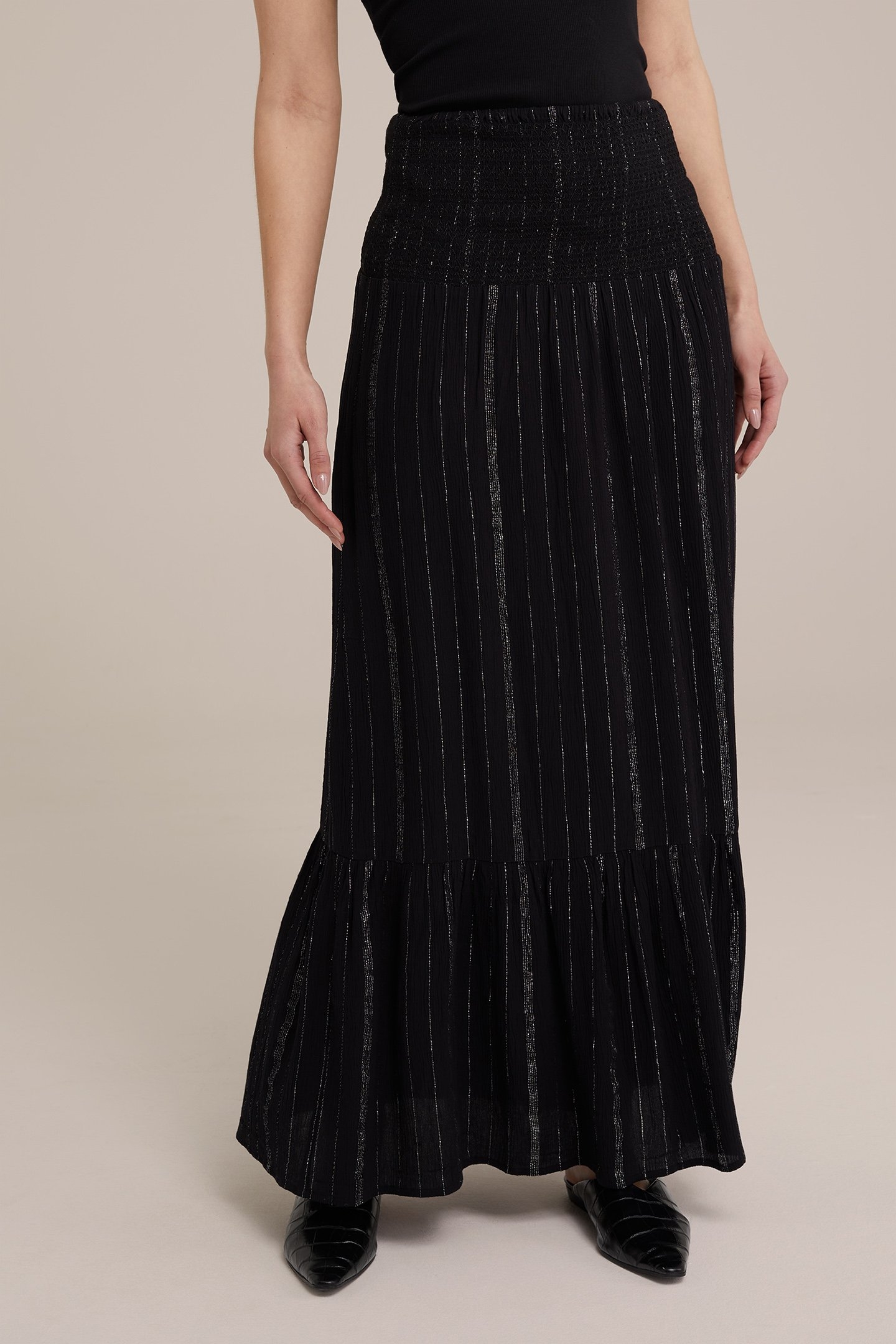 SKIRT MEDIUM LENGTH BLACK 1