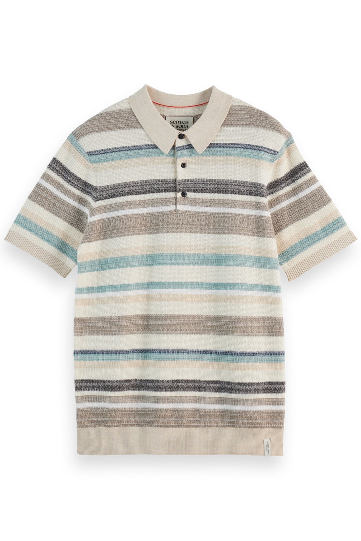 STRUCTURED KNITTED POLO MULTI STRIPE 4