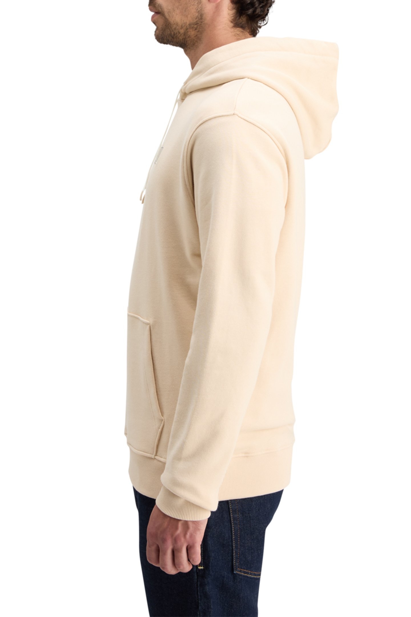 ESSENTIAL LOGO BADGE HOODIE PARCHMENT 7