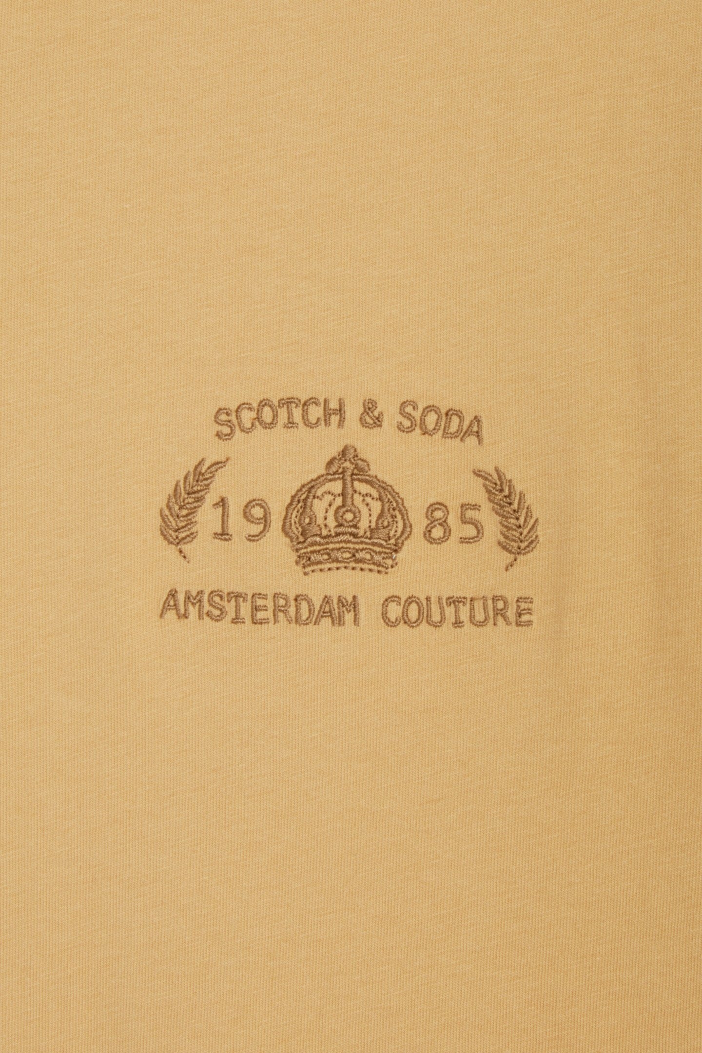 SS ROLL NECK TEE LT PASTEL BROWN 7