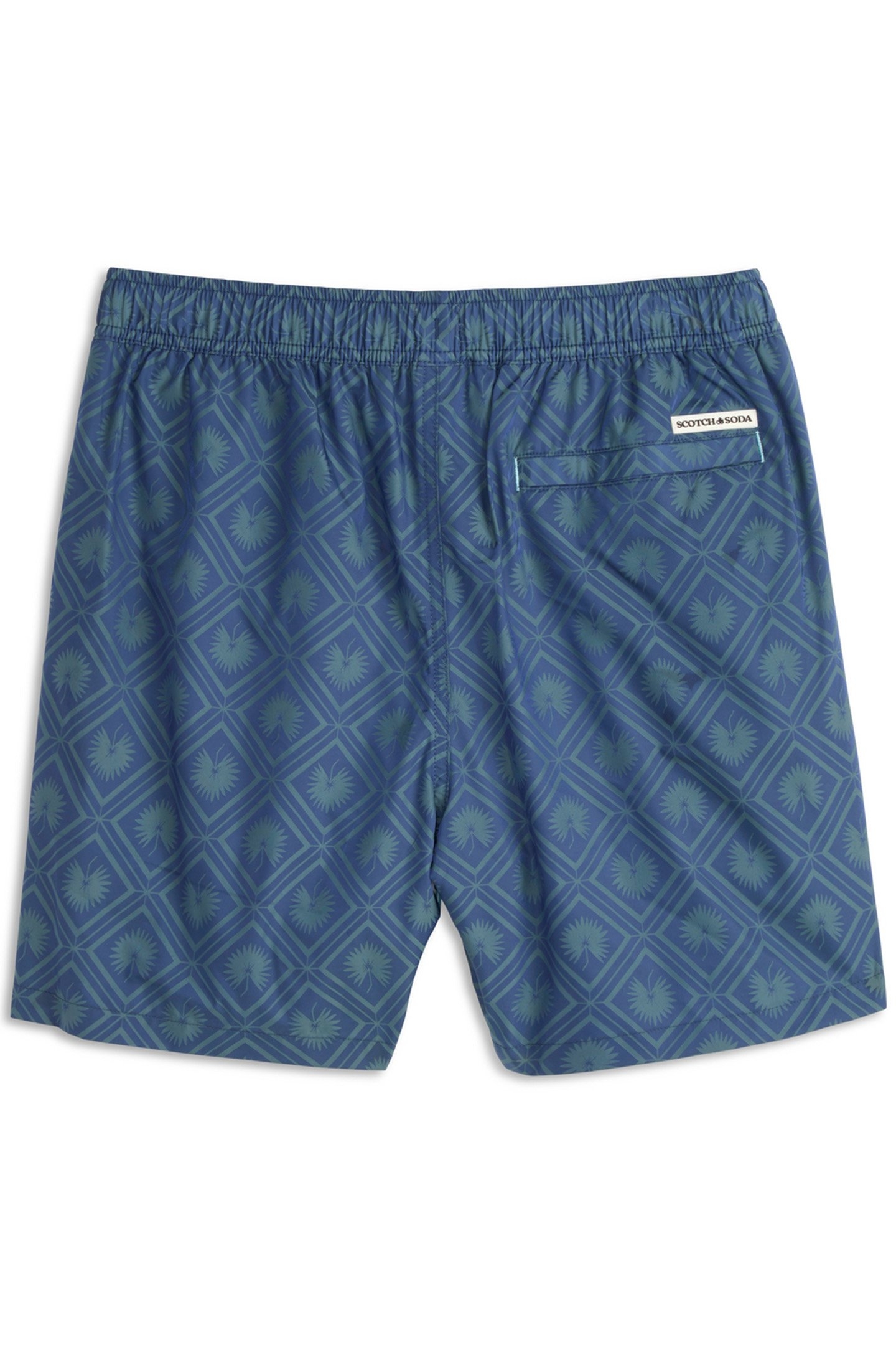 DIAMOND PATTERNED SWIM TRUNK DARK OBSIDIAN 2