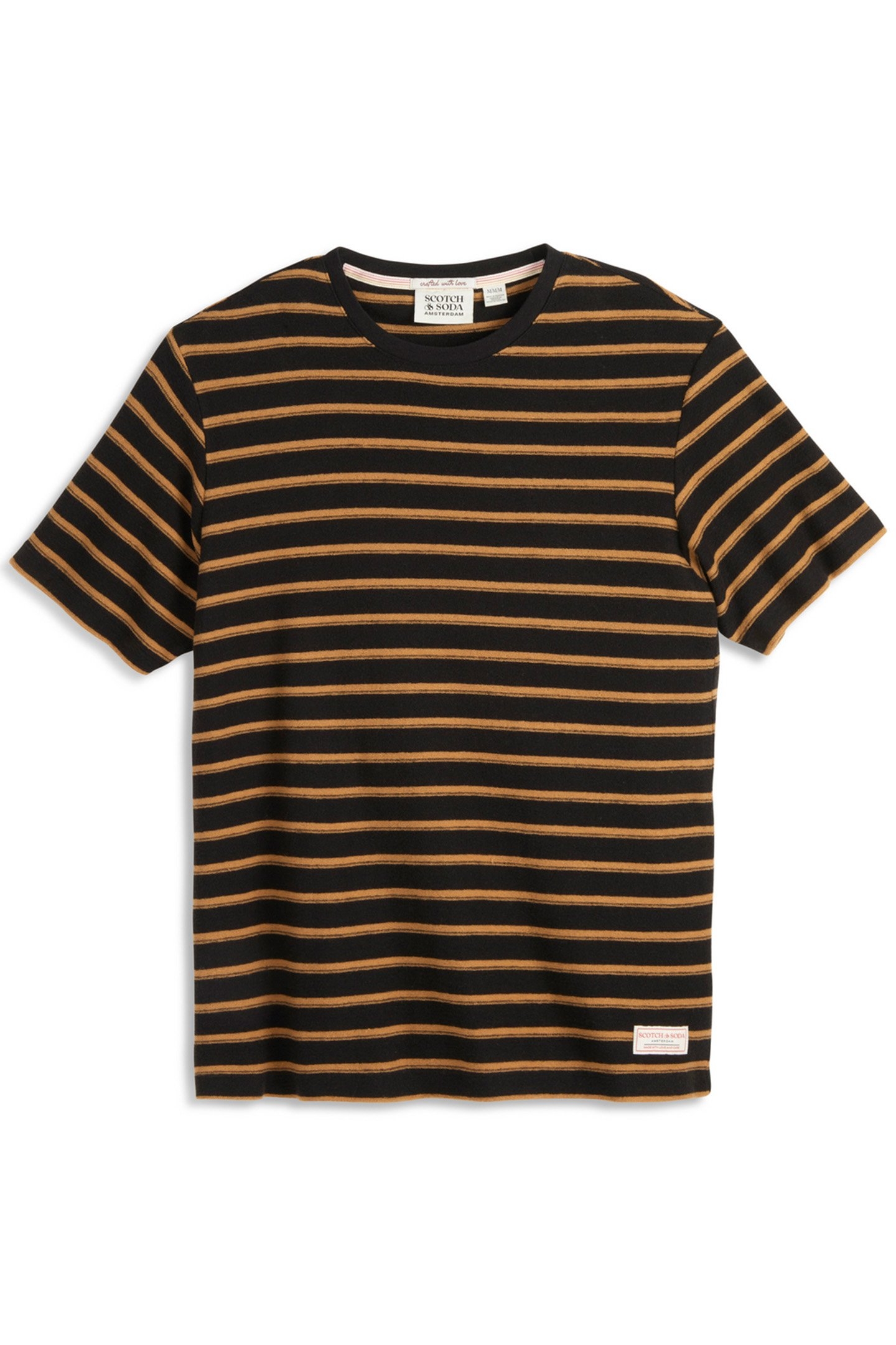 SS TEXTURED STRIPE TEE BLACK GREY 1