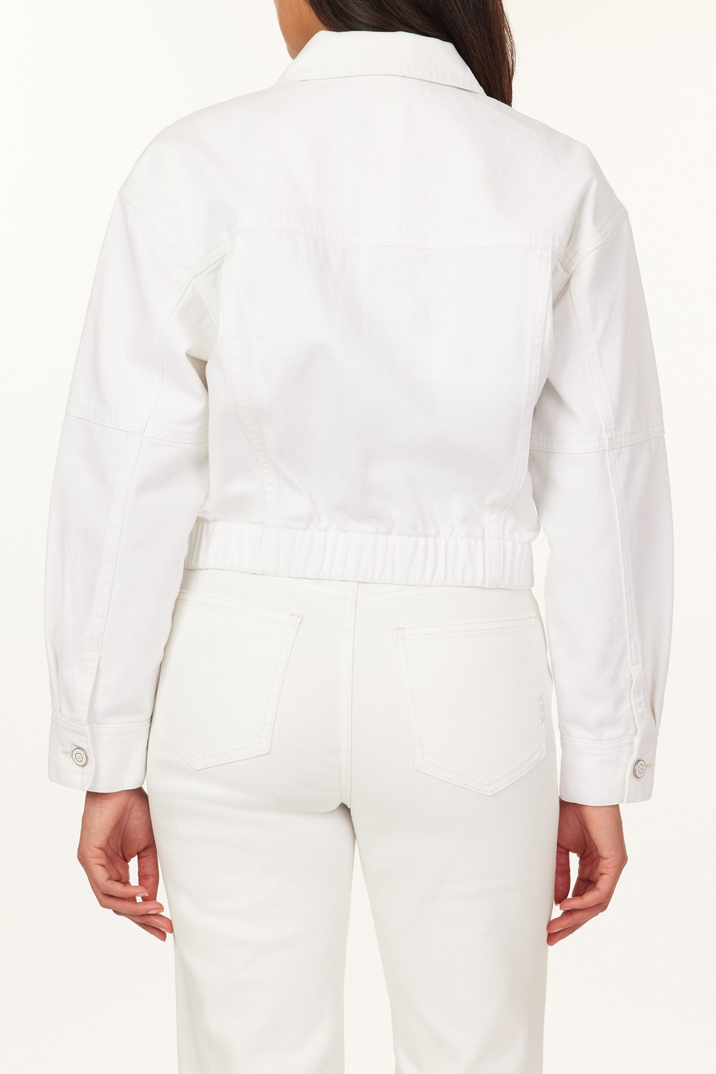 OVERSIZED CROPPED DENIM JACKET OPTIC WHITE 3