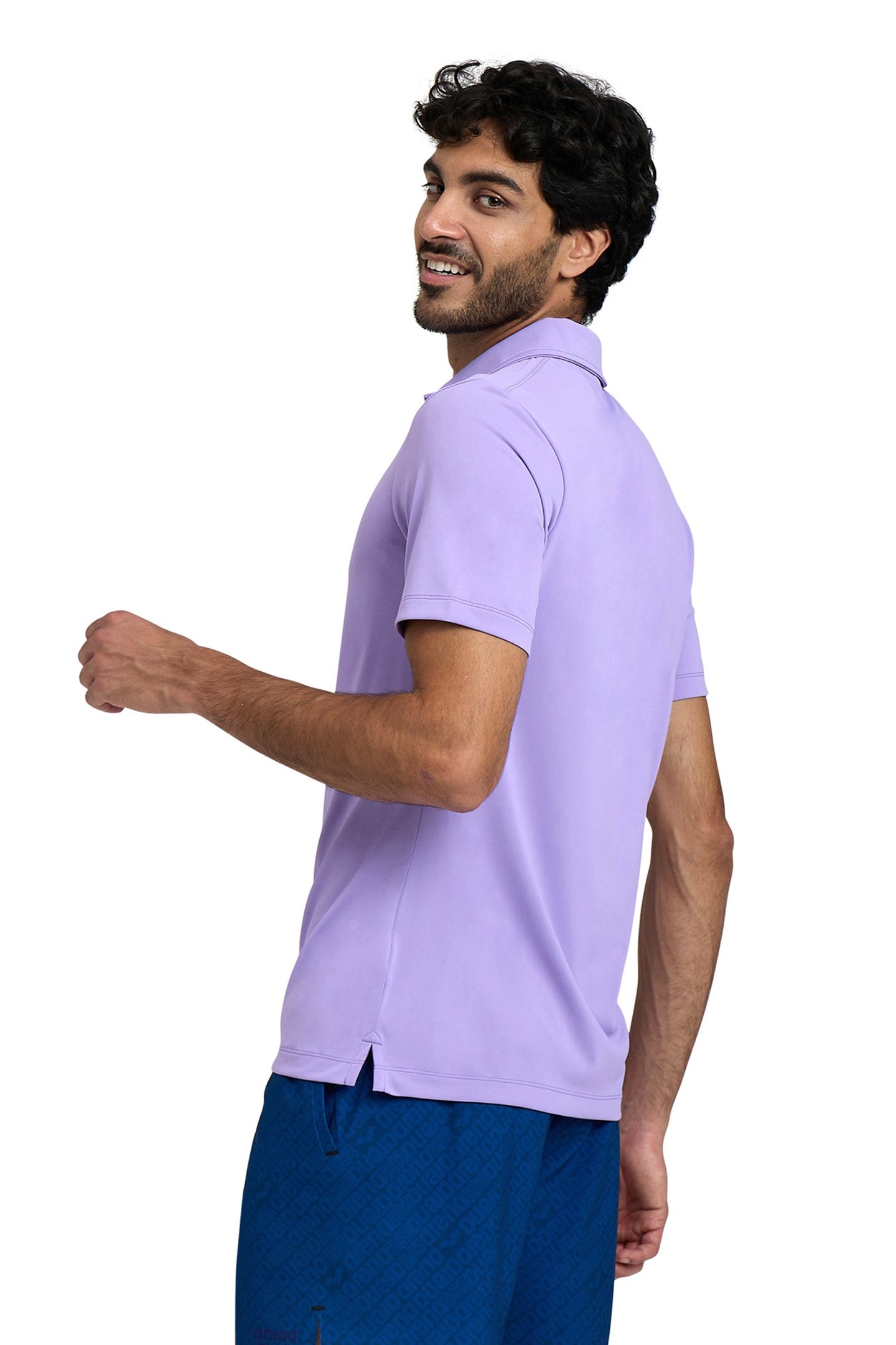 MEN'S POLOSHIRT SOLID LAVANDA-DARK LAVANDA 2