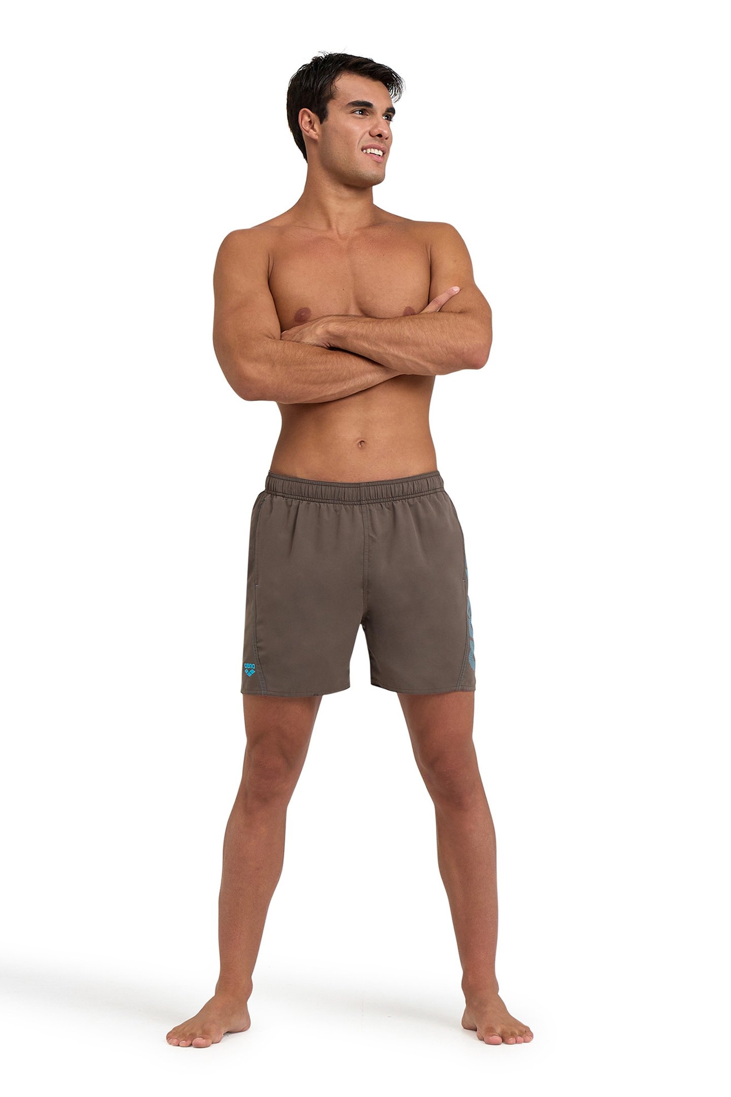 FUNDAMENTALS ARENA LOGO BOXER R DARK OLIVE-TURQUOISE 3