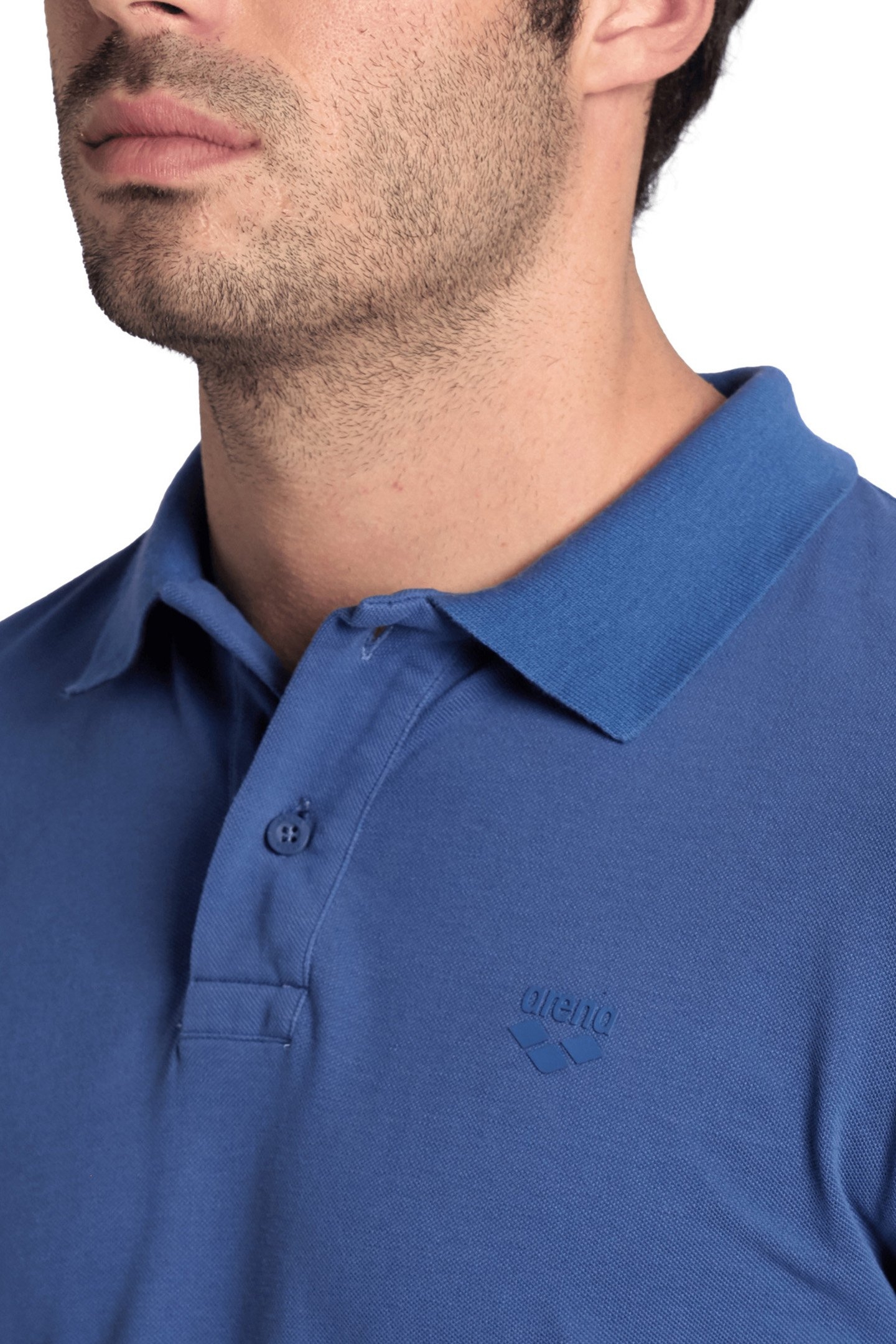 MEN'S POLOSHIRT SOLID COTTON PIQUET GREY BLUE-NAVY 4