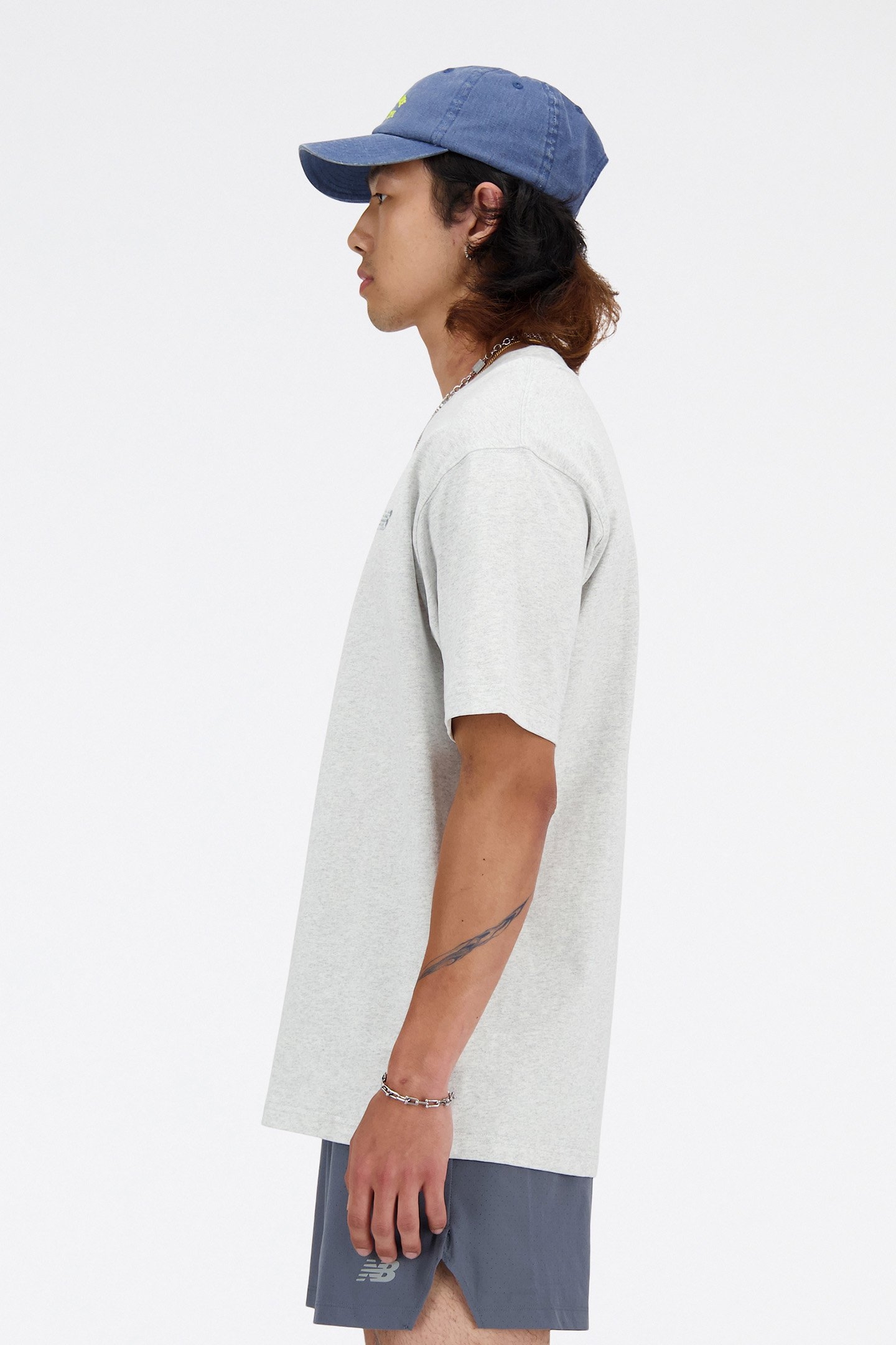 ATHLETICS COTTON T-SHIRT IN GREY 5