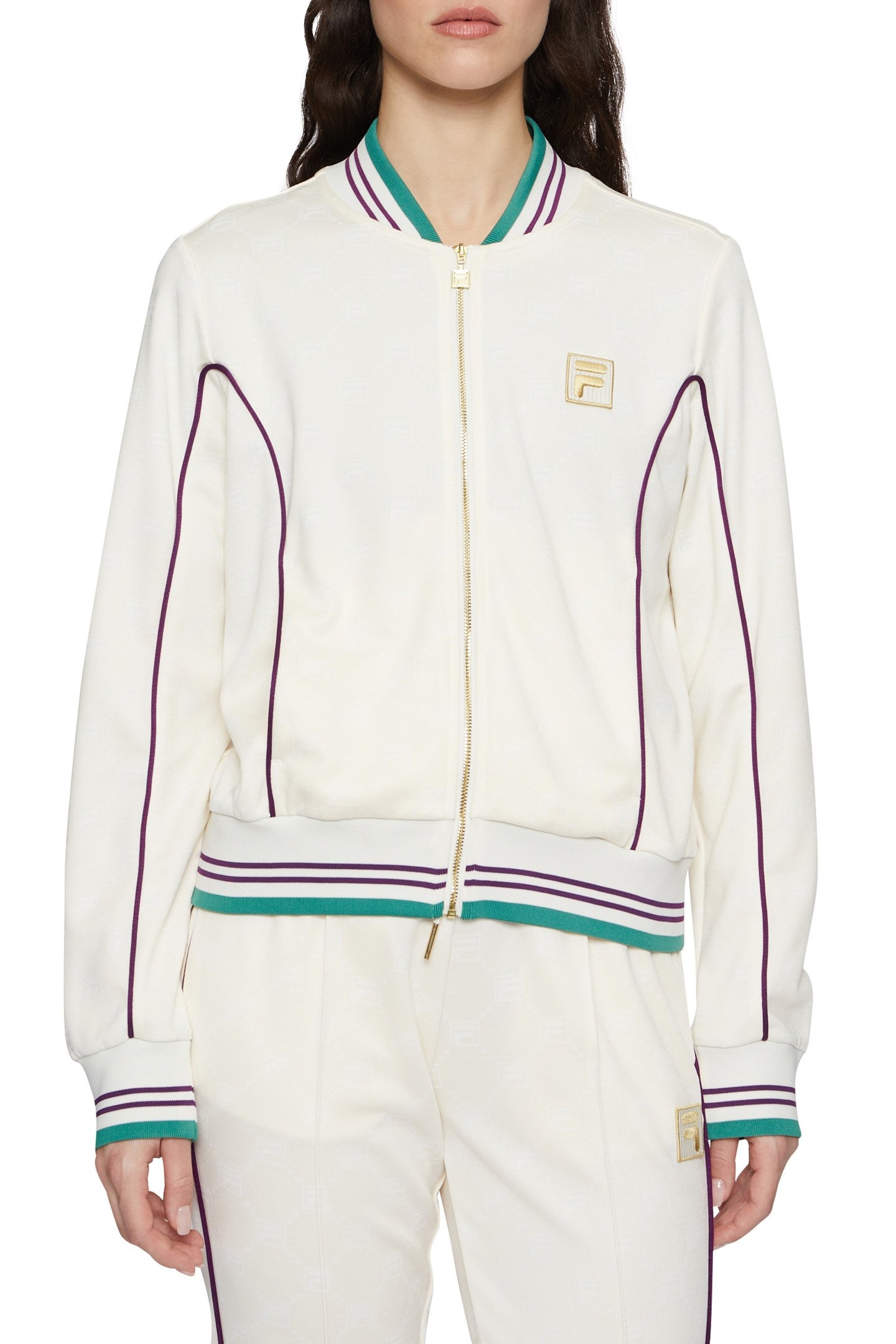 LAMIM TRACK JACKET ANTIQUE WHITE F-BOX MONOGRAM AOP 1