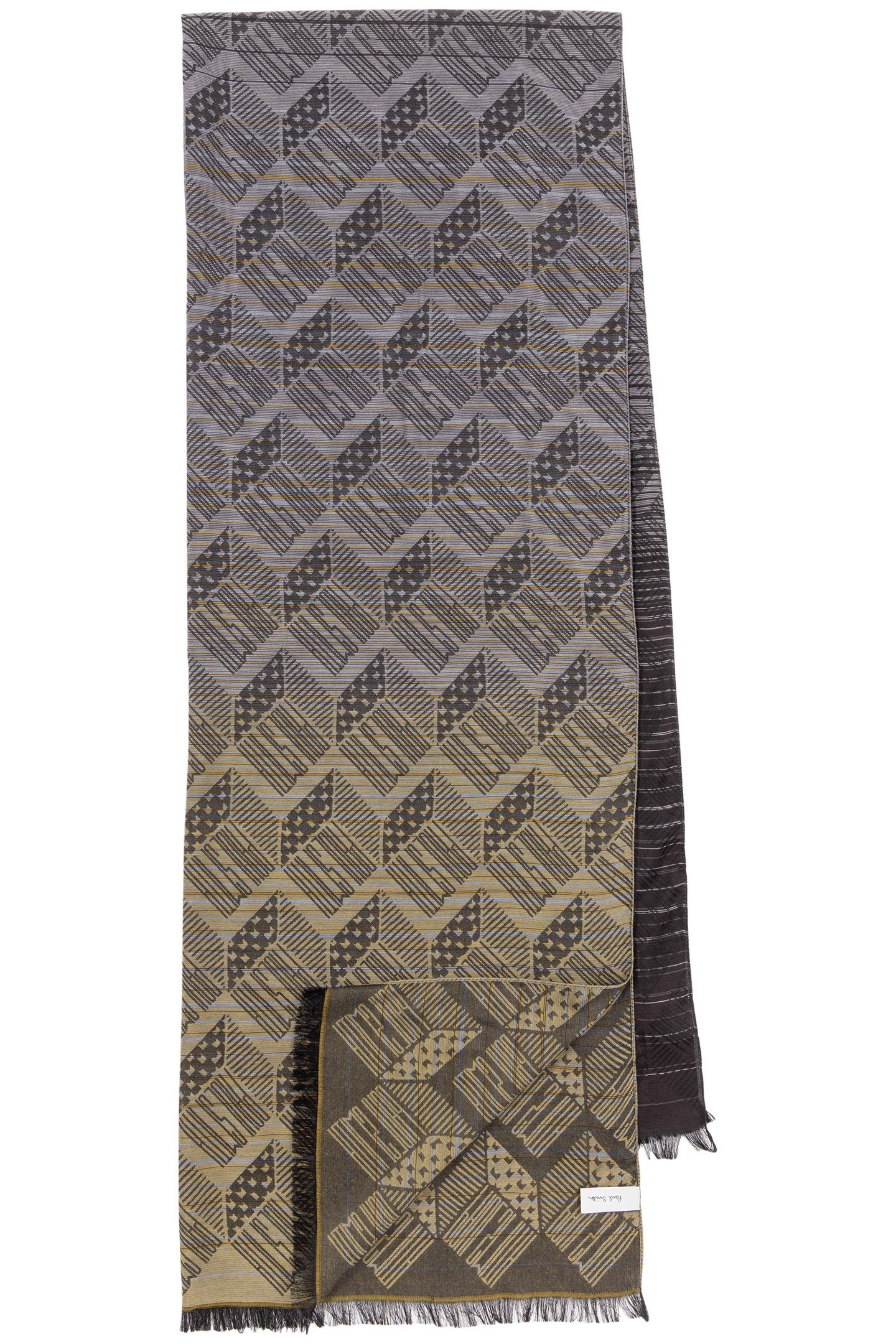 SCARF PS CUBE JACQUARD SLATE 1