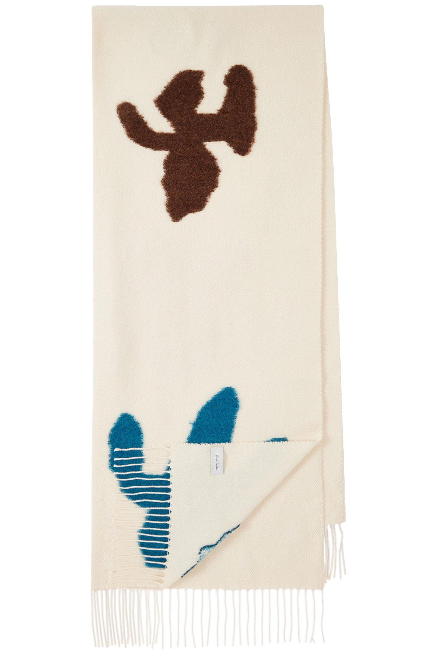 WOMEN SCARF IRIS FUZZY OFF WHITE 1