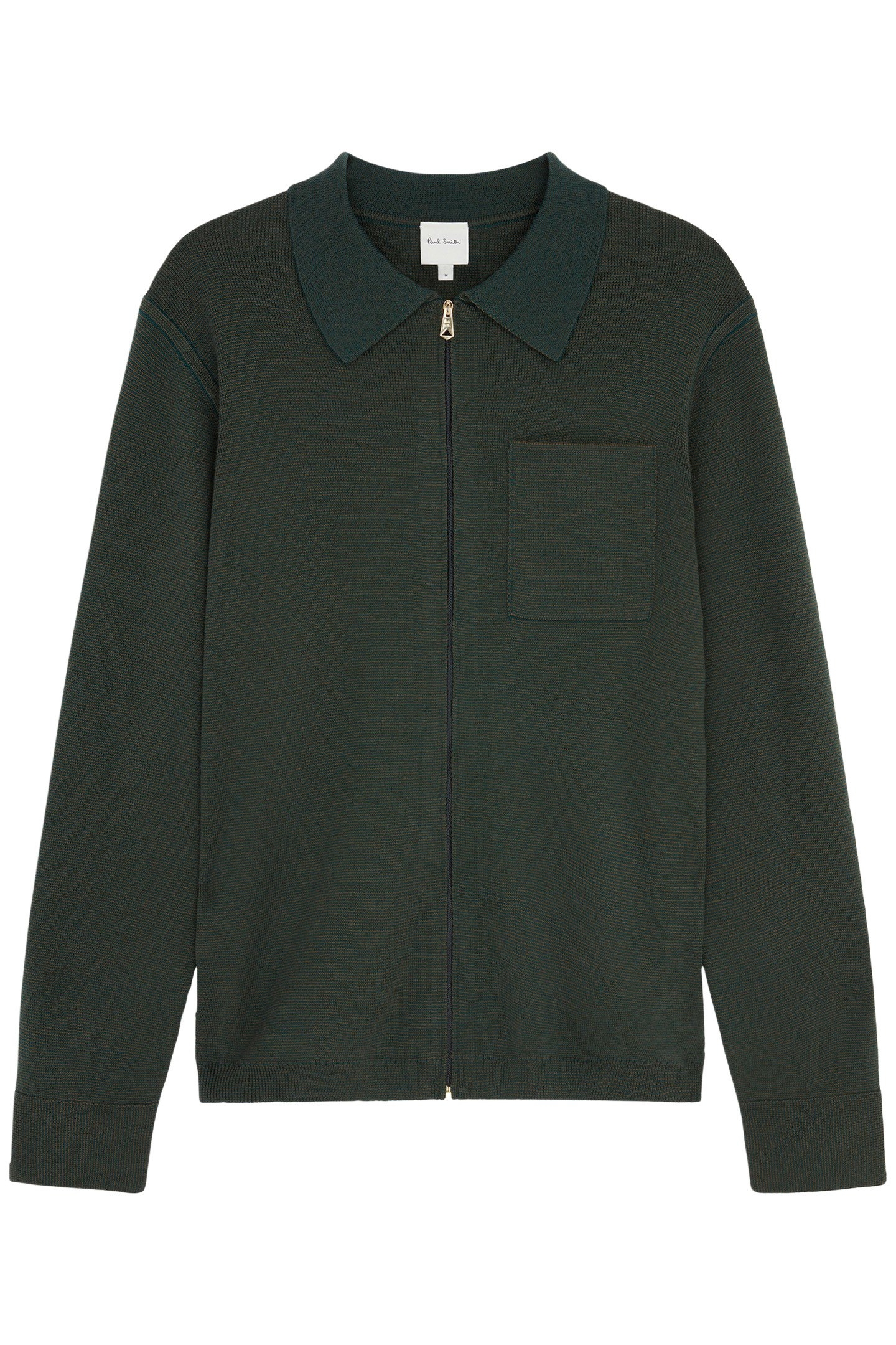 MENS CARDIGAN ZIP THRU BOTTLE GREEN 4