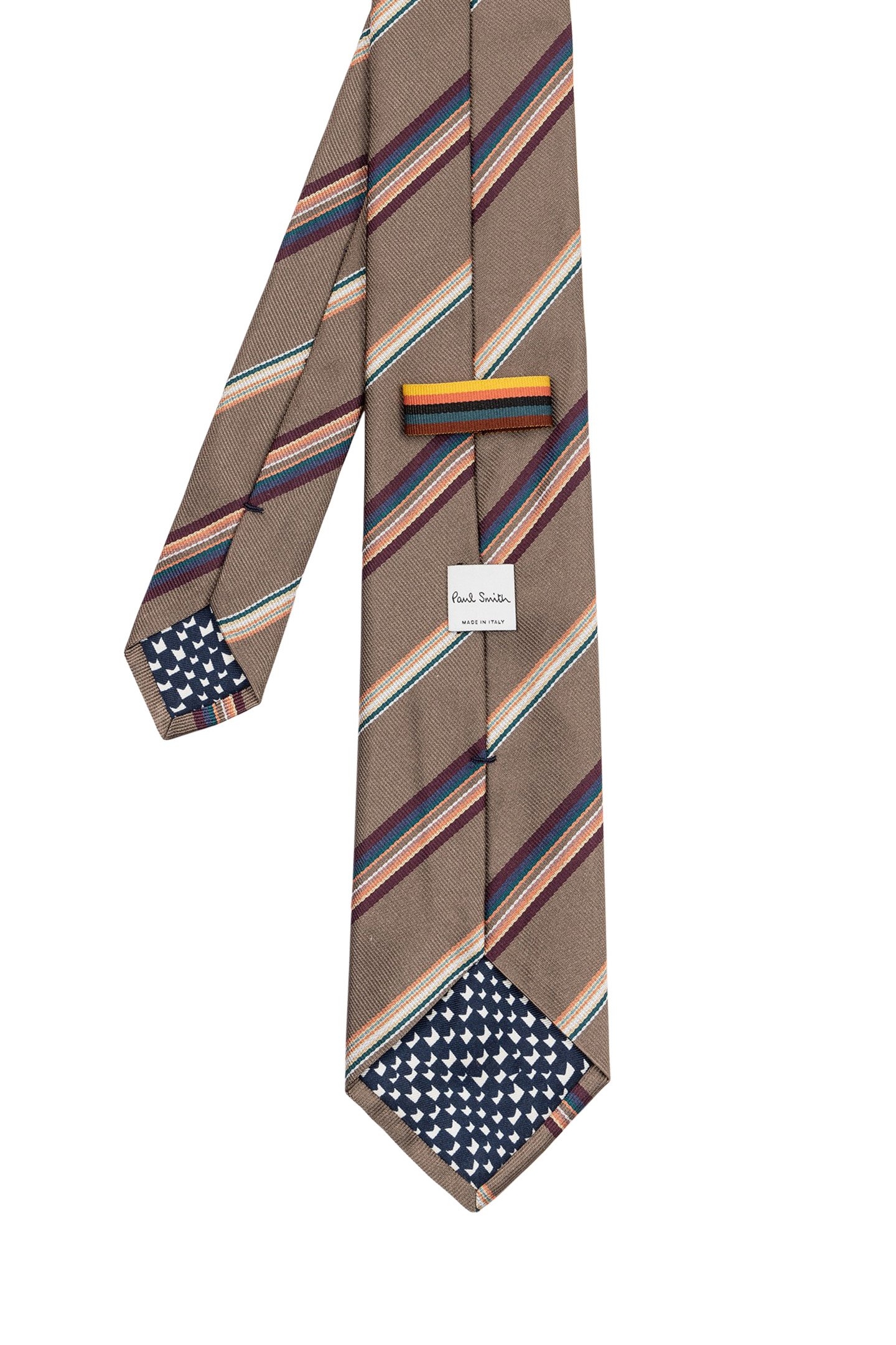 MEN TIE MULTICOL STRIPE HAZELNUT 3