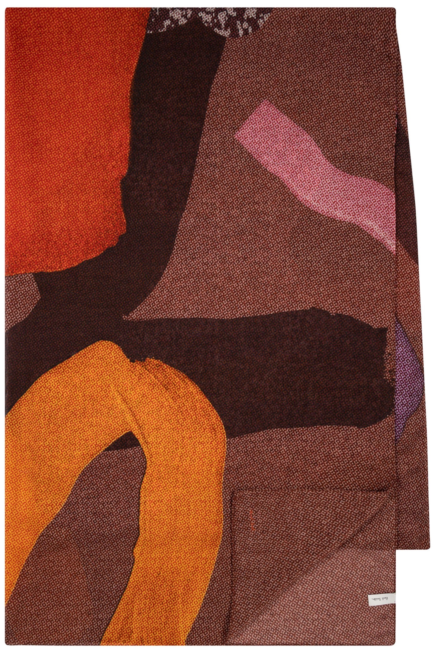 WOMEN SCARF ABSTRACT TEXTLE PINK 1