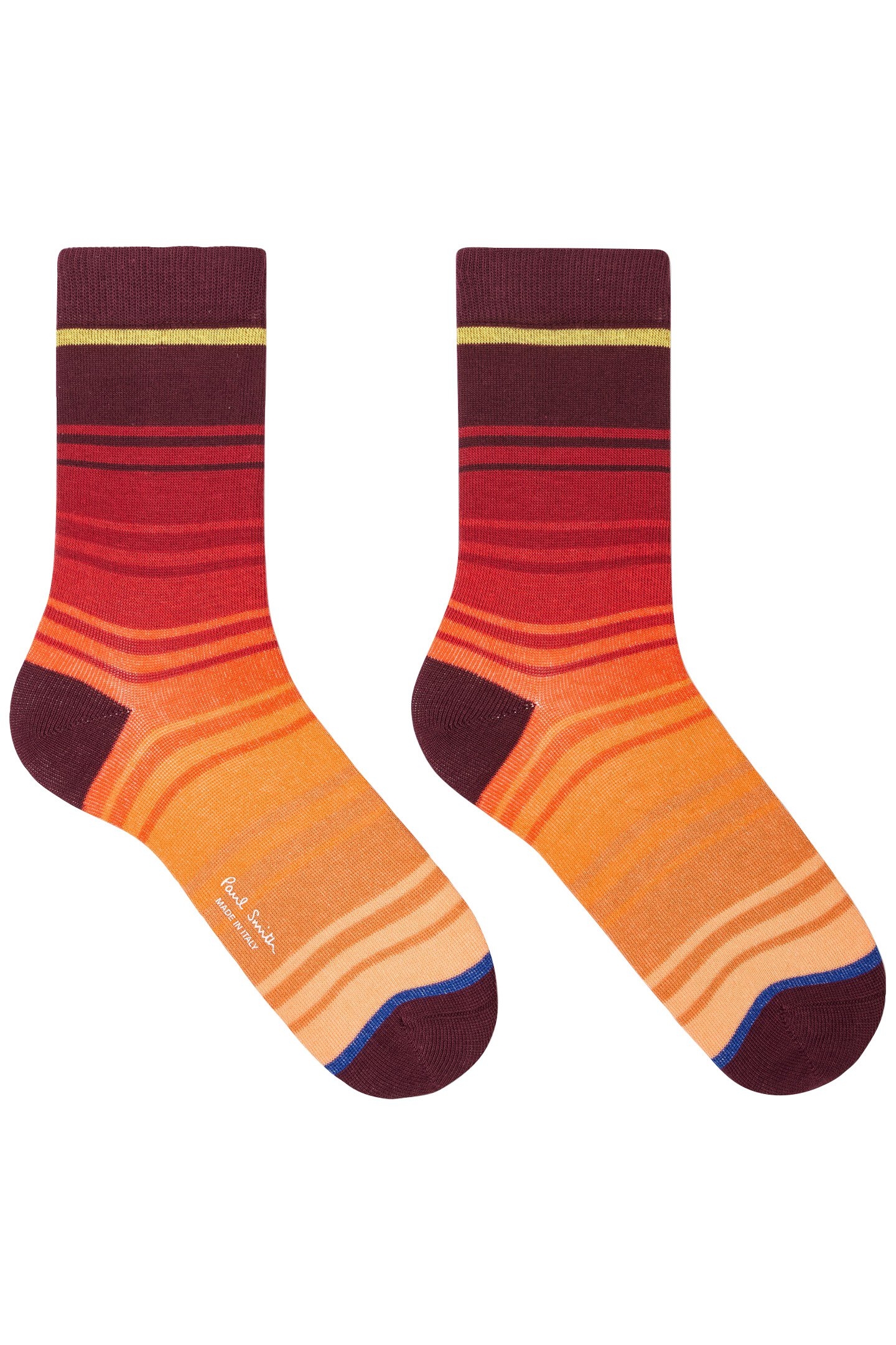 SOCK DAVINA STRIPE BURGUNDY/BORDE 2