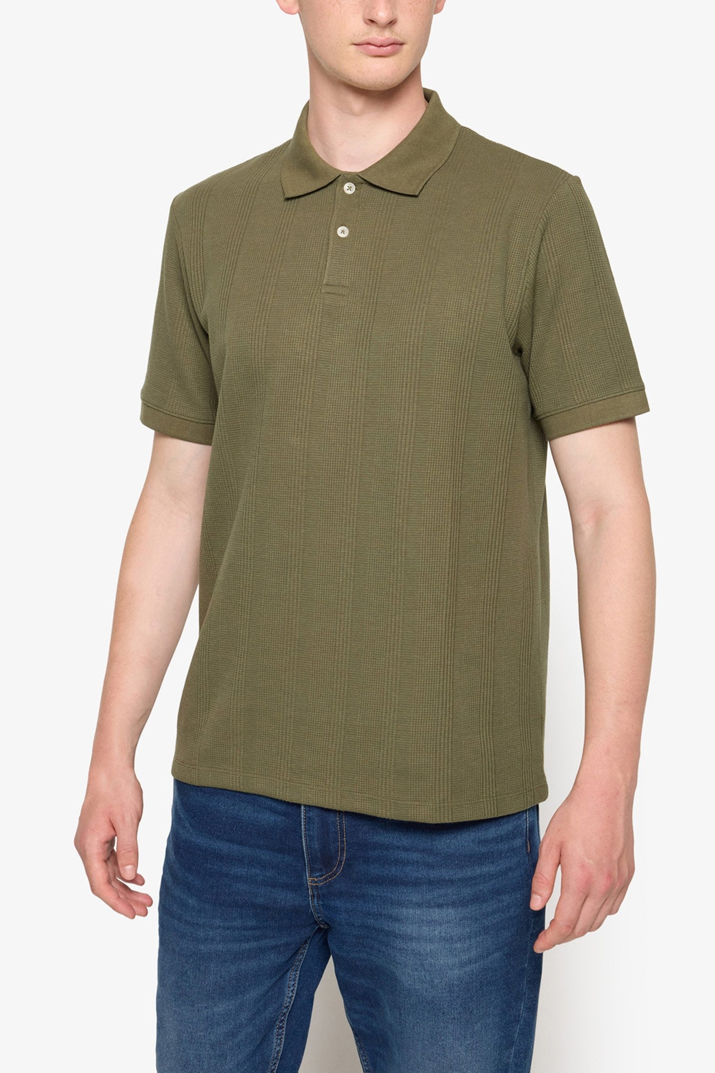 OLAUSI STRUCTURED POLO CYPRESS GREEN 1