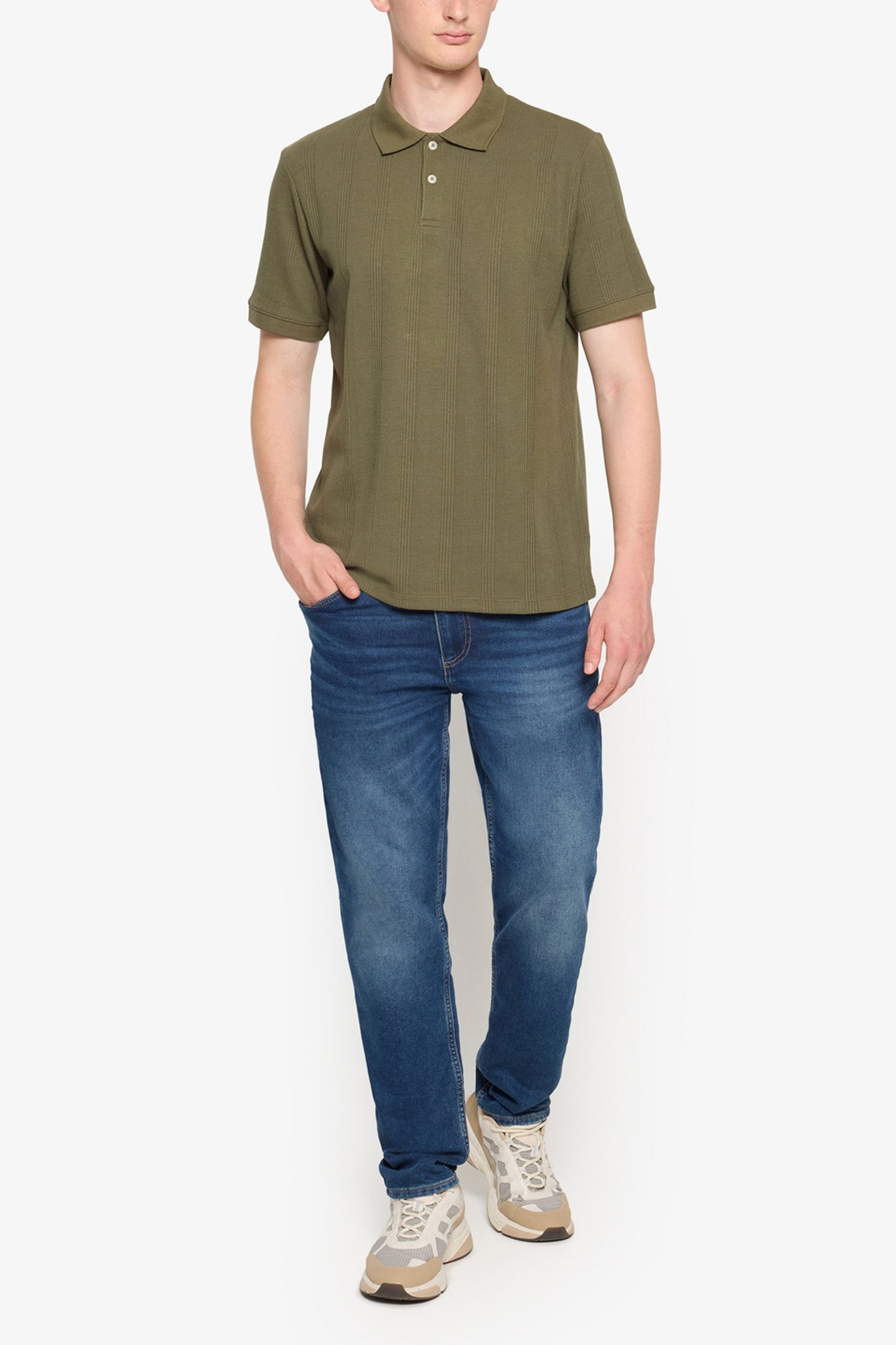 OLAUSI STRUCTURED POLO CYPRESS GREEN 3