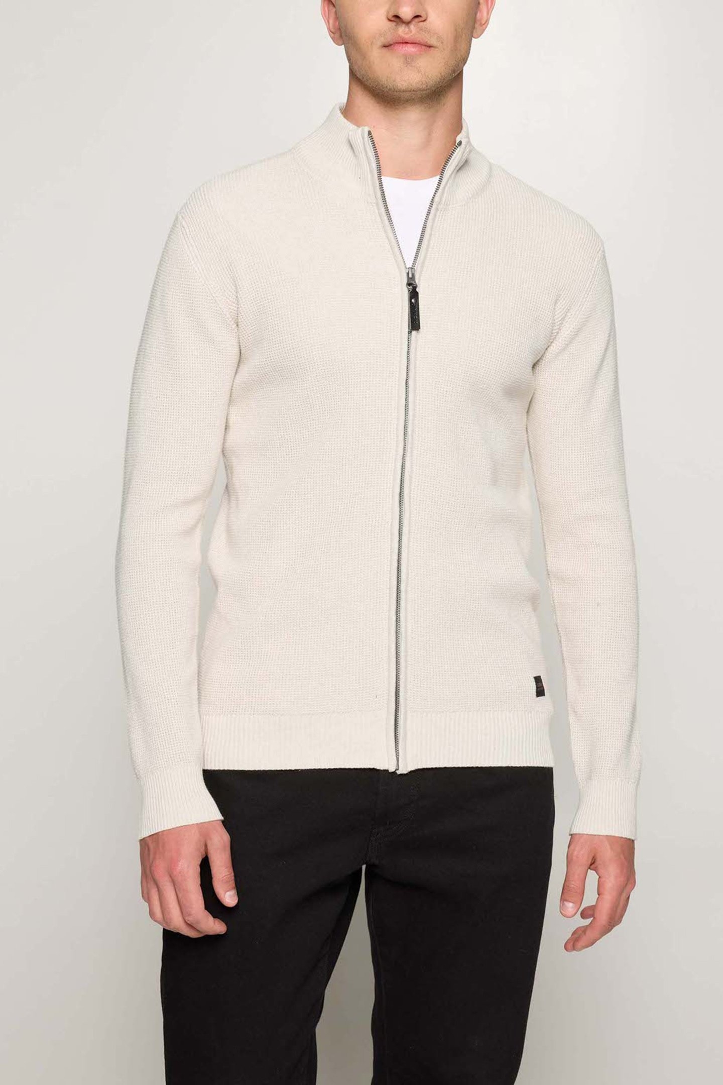 CONNORSI STRUCTURE CARDIGAN+ EGRET DUST MEL 1