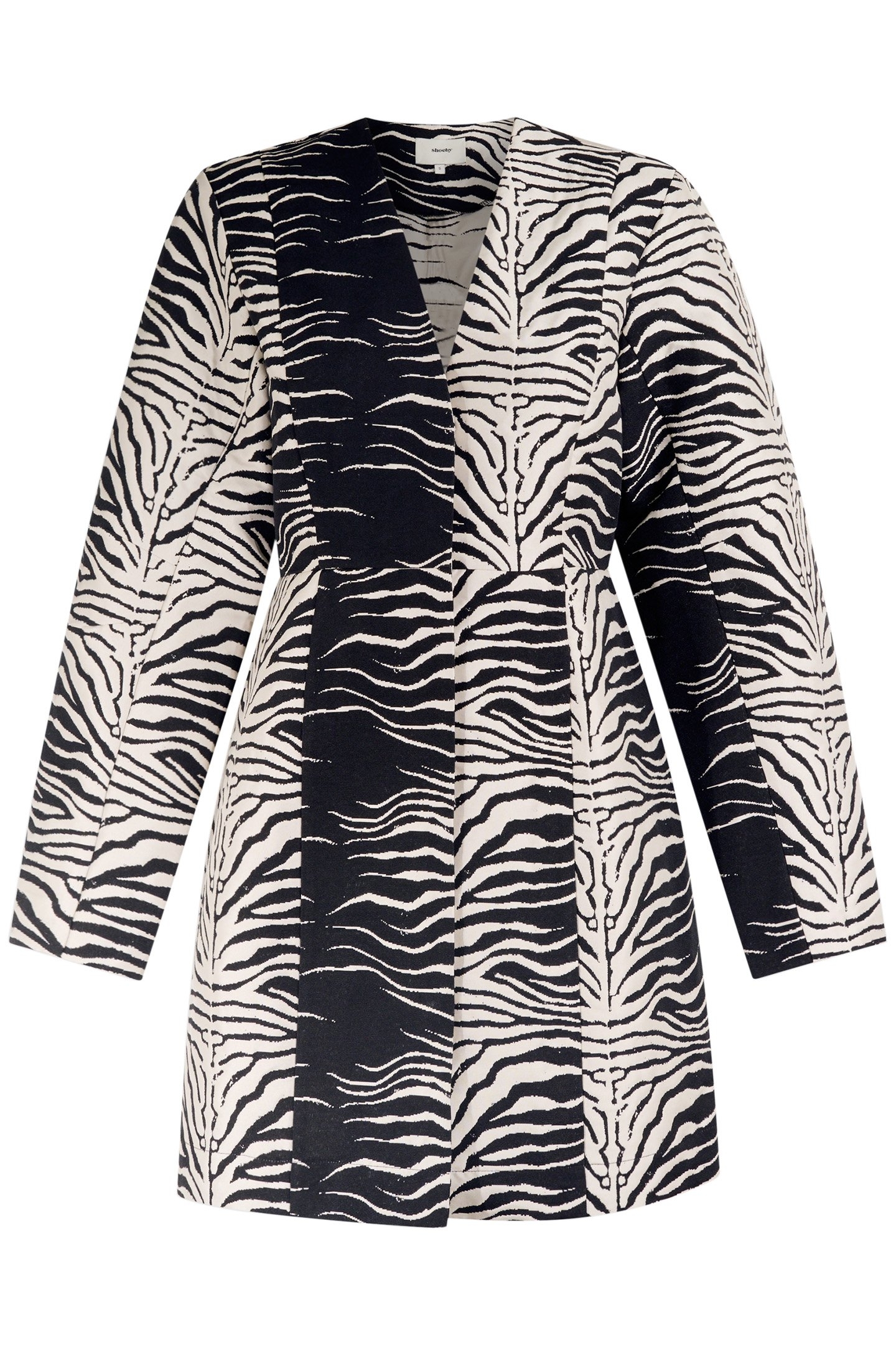 LA-SBZEBRA EGG SHAPE DRESS BLACK/WHITE 3