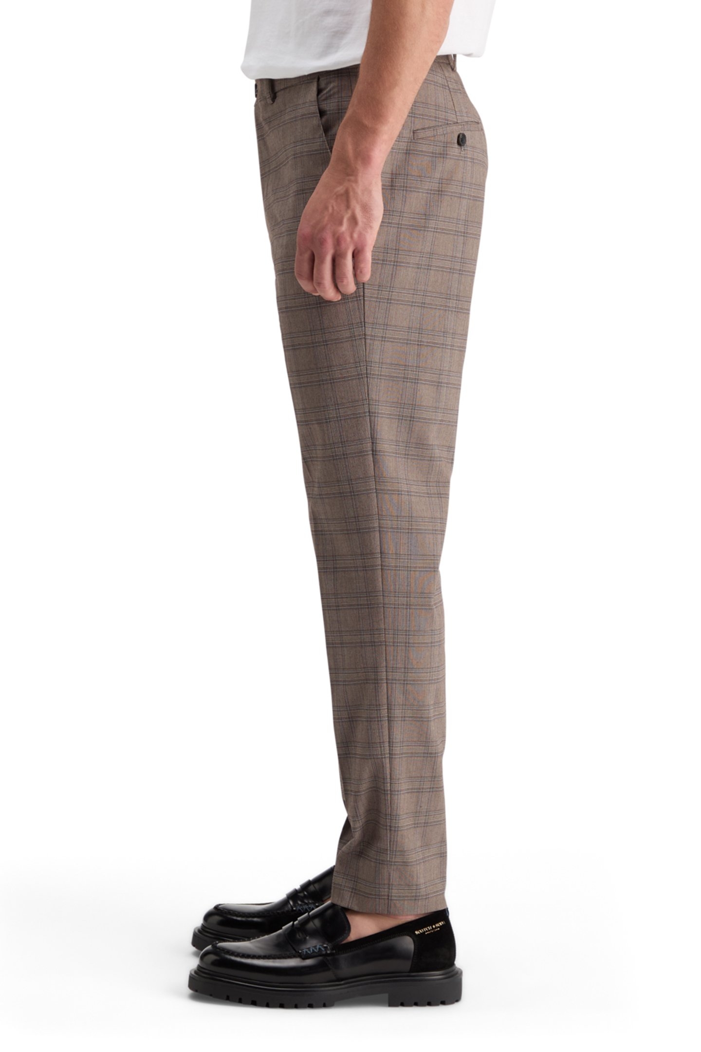 IRVING - CLASSIC YARN-DYED CHINO BROWN ECRU CHECK 7