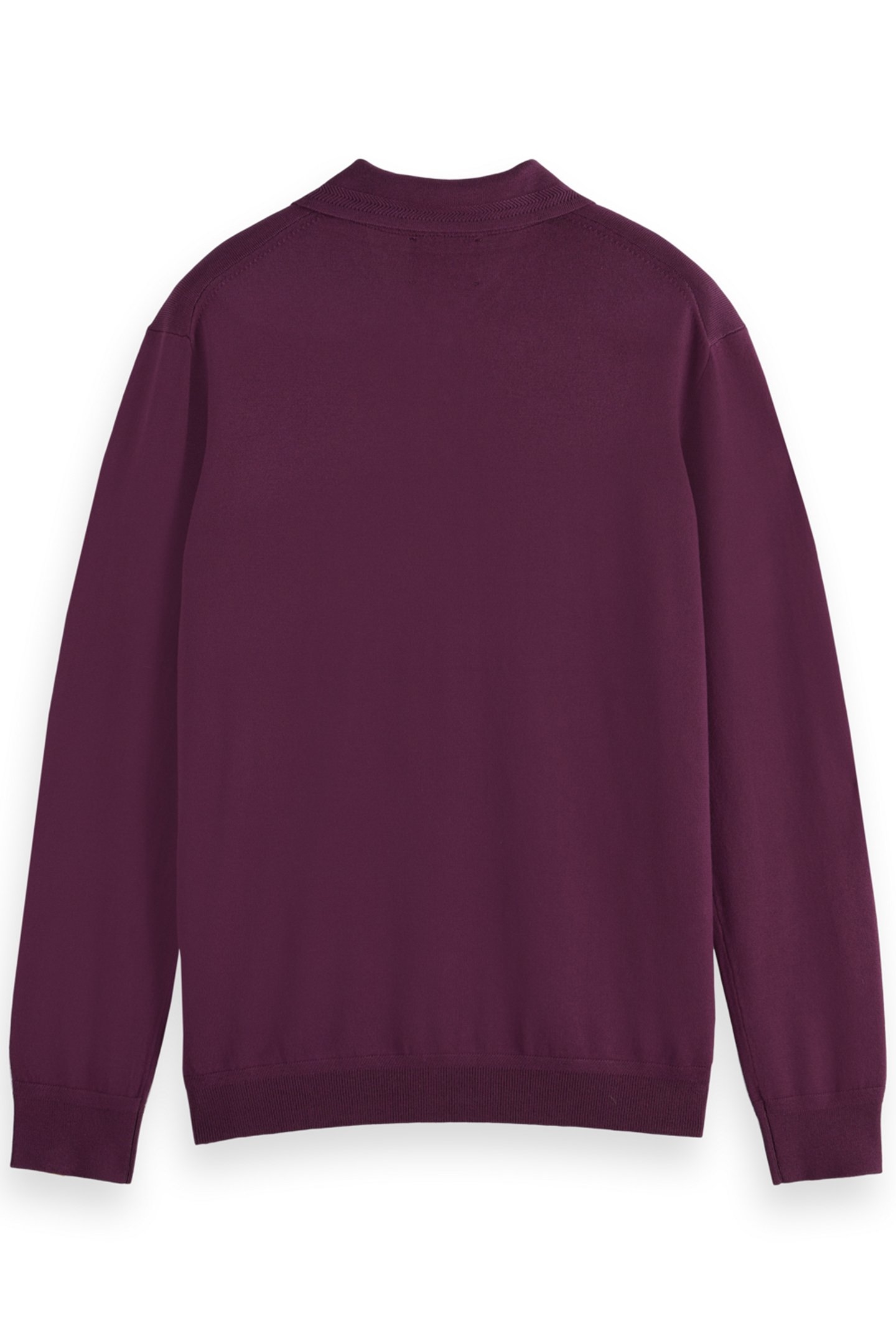 KNITTED POLO LONG SLEEVE BERRY 5