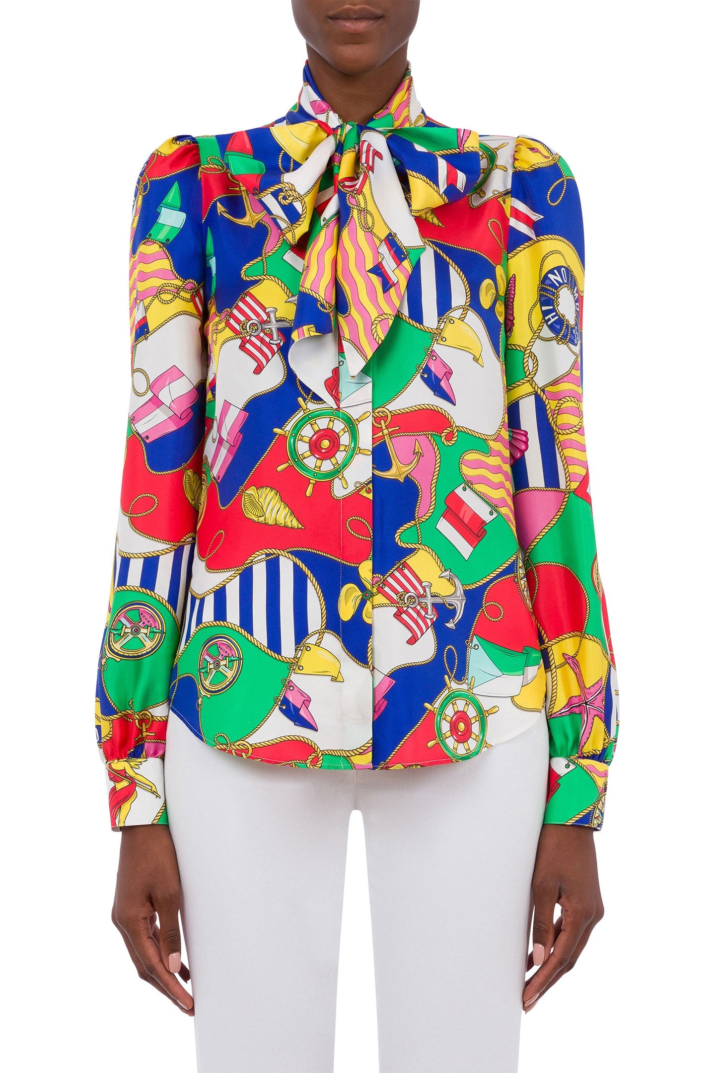 ALLOVER NAUTICAL SILK TWILL SHIRT MULTICOLOUR 1