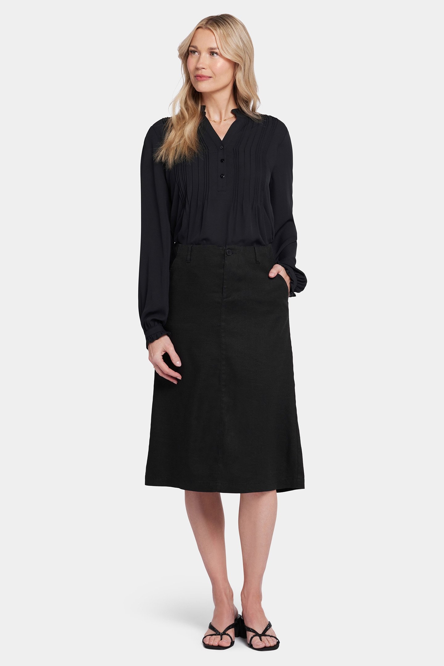 MARILYN A-LINE SKIRT BLACK 3