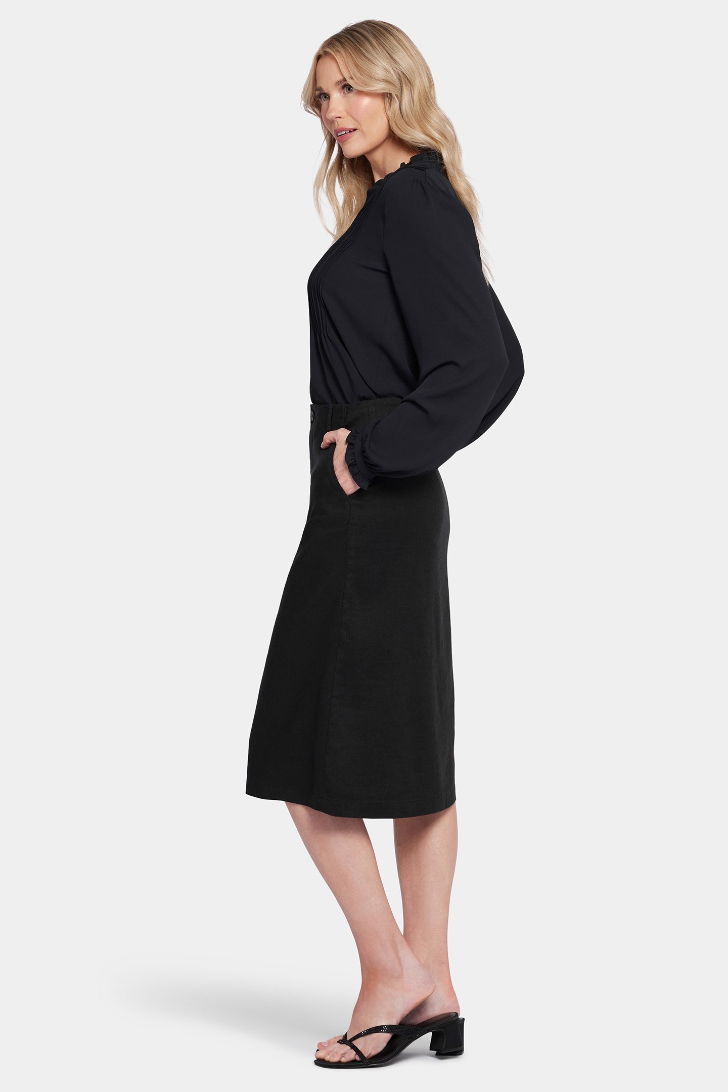 MARILYN A-LINE SKIRT BLACK 4