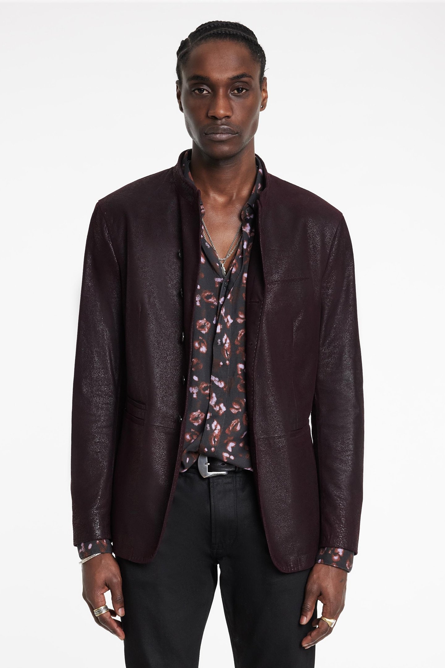 VARICK SLIM FIT JACKET DARK PLUM 1