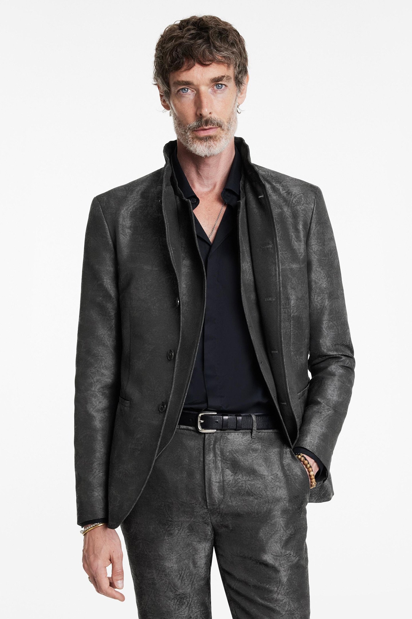 DORAN JACKET - SLIM FIT STAND UP WIRE IN ECLIPSE HTHR 1