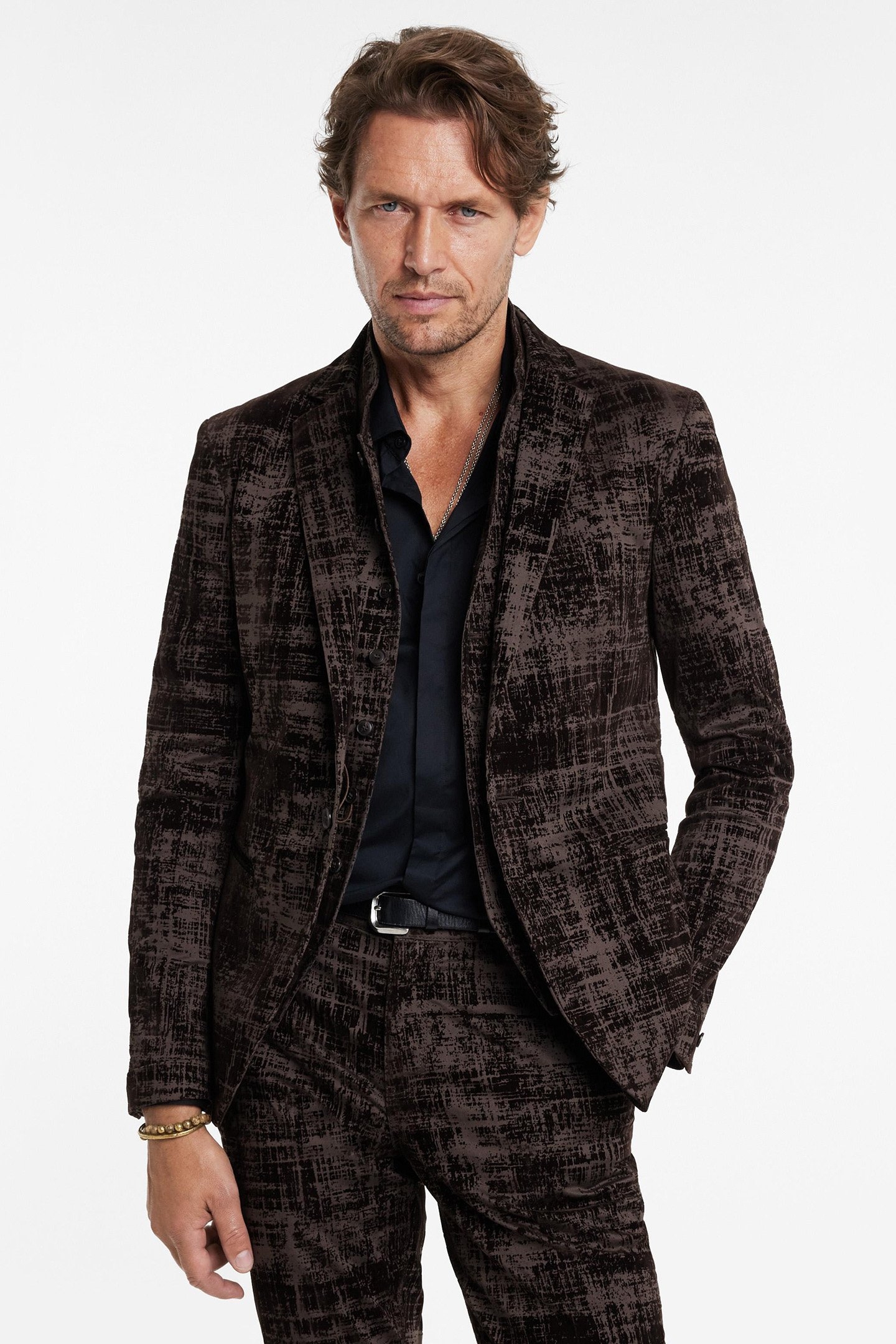 DALTON JACKET - SLIM FIT NOTCH LAPEL ONE OLD BARK 1