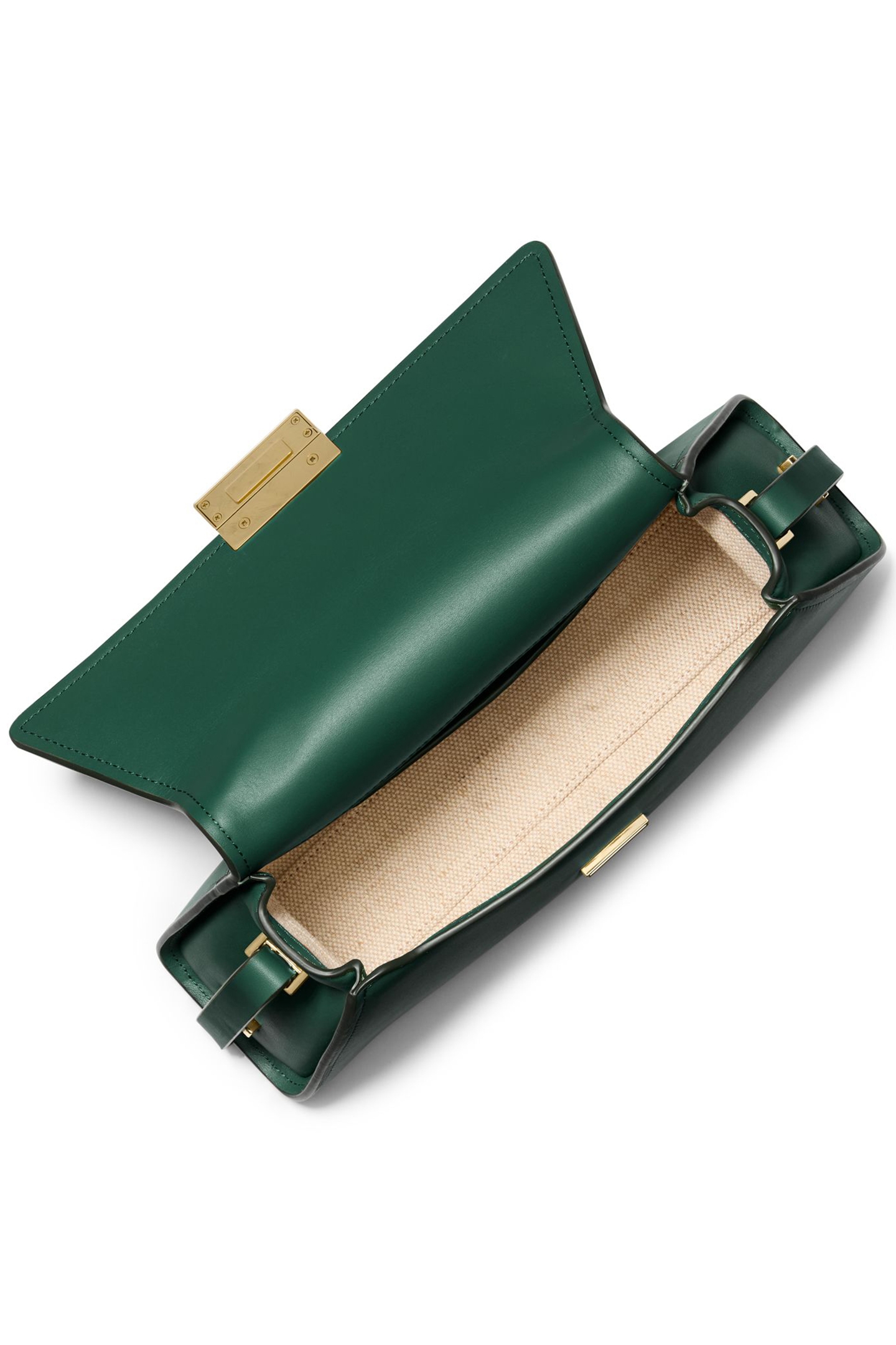 SMALL LEATHER SHOULDER BAG IN GREEN 4