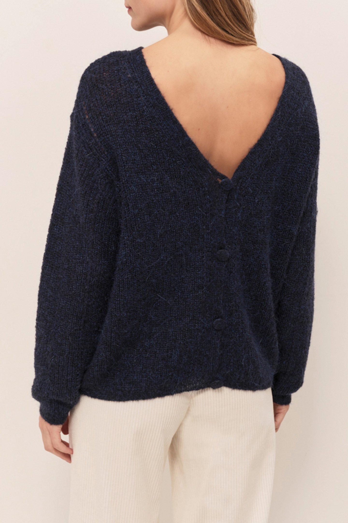 THILO - FANCY NAVY KNIT CARDIGAN 2