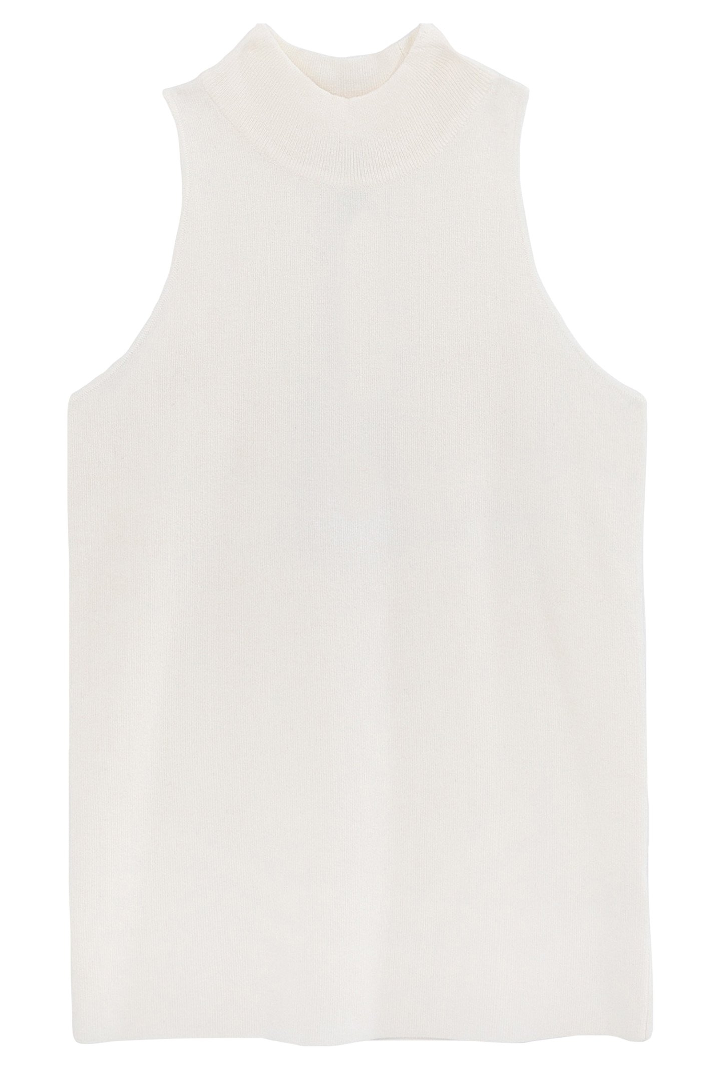 OFF-WHITE SLEEVELESS KNIT HIGH NECK SWEATER 4