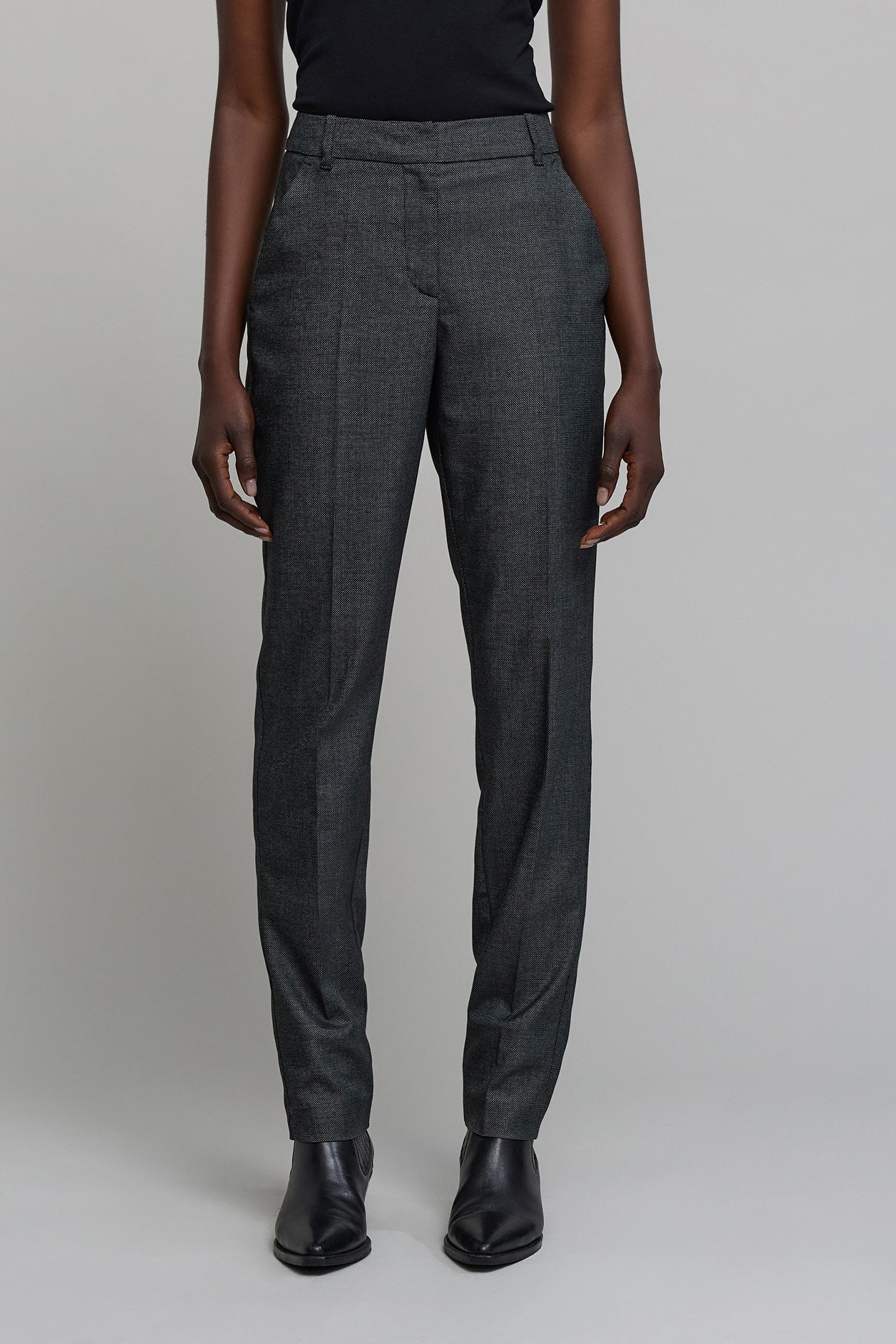 CAVIAR PATTERN STRAIGHT-LEG PANTS 1