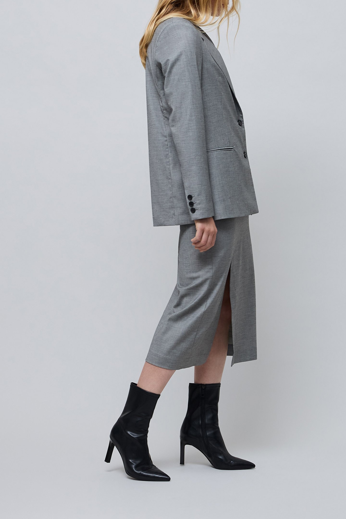 OVERSIZED GREY FAUX-UNI SUIT JACKET 5