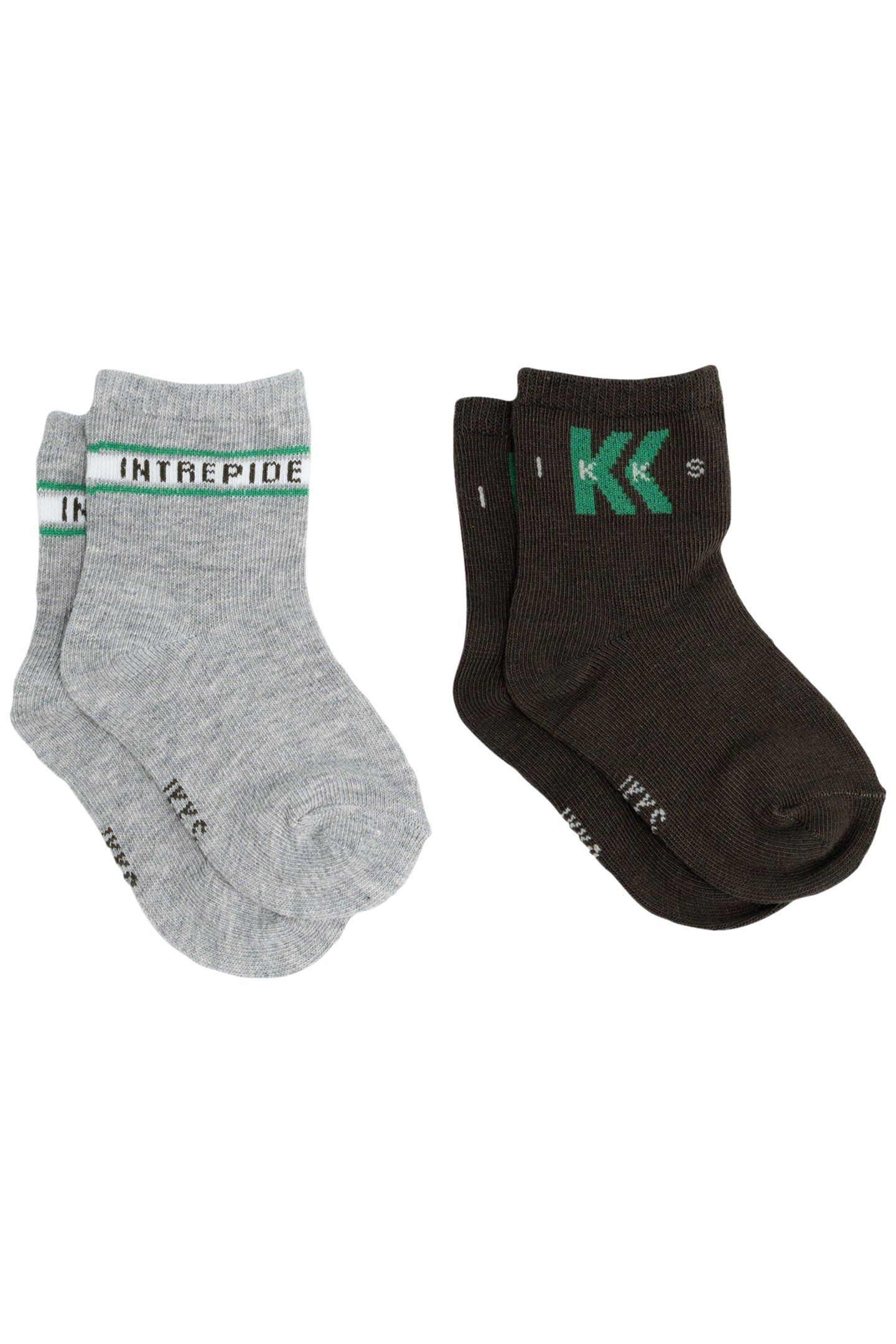BABY BOY KHAKI AND GREY SOCKS 2