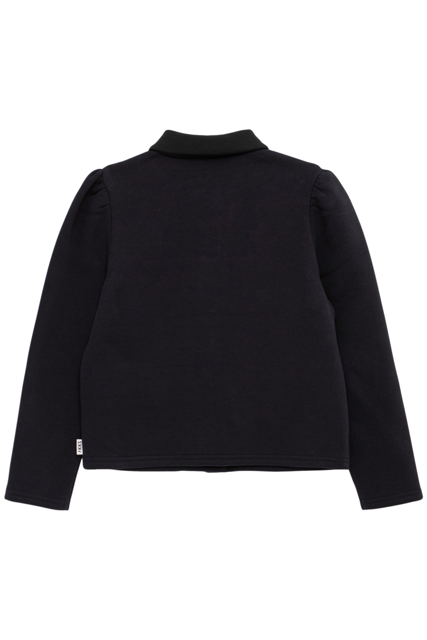 GIRL'S NAVY FLEECE BUTTON-DOWN CARDIGAN 2