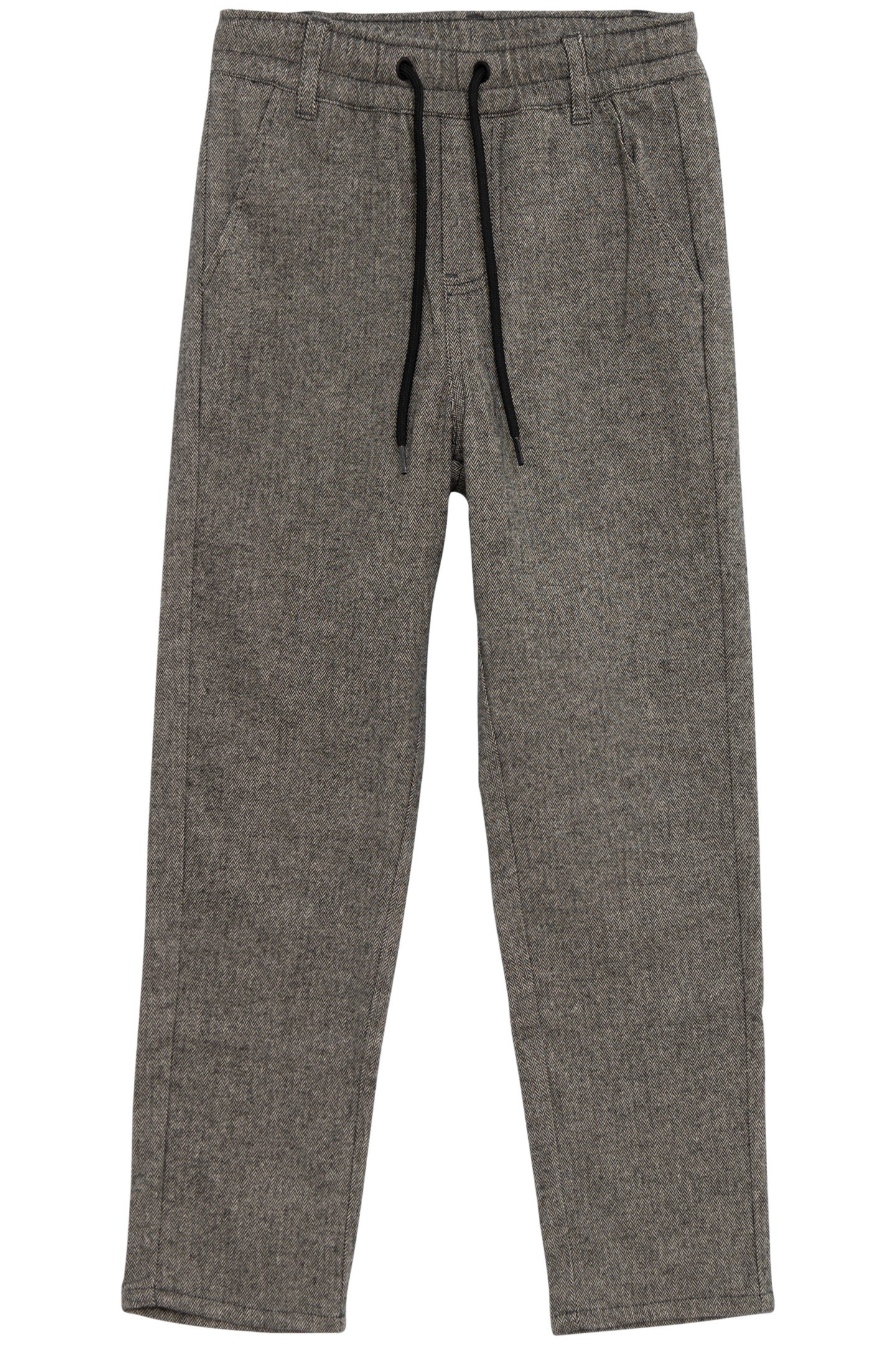 BOY'S GREY HERRINGBONE KNIT PANTS 1