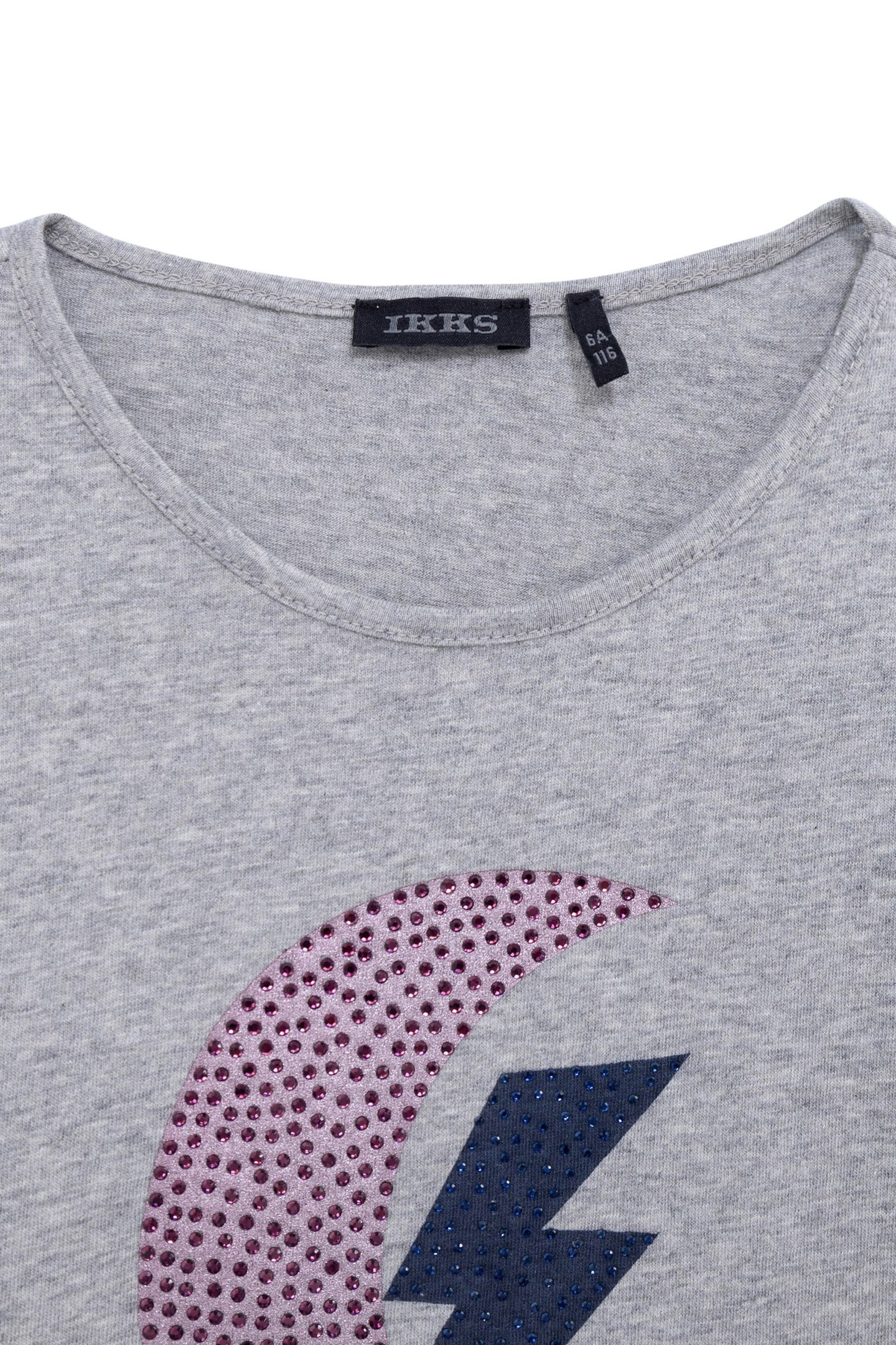 GIRL’S GREY T-SHIRT WITH DIAMANTE LIGHTNING AND MOONS 3